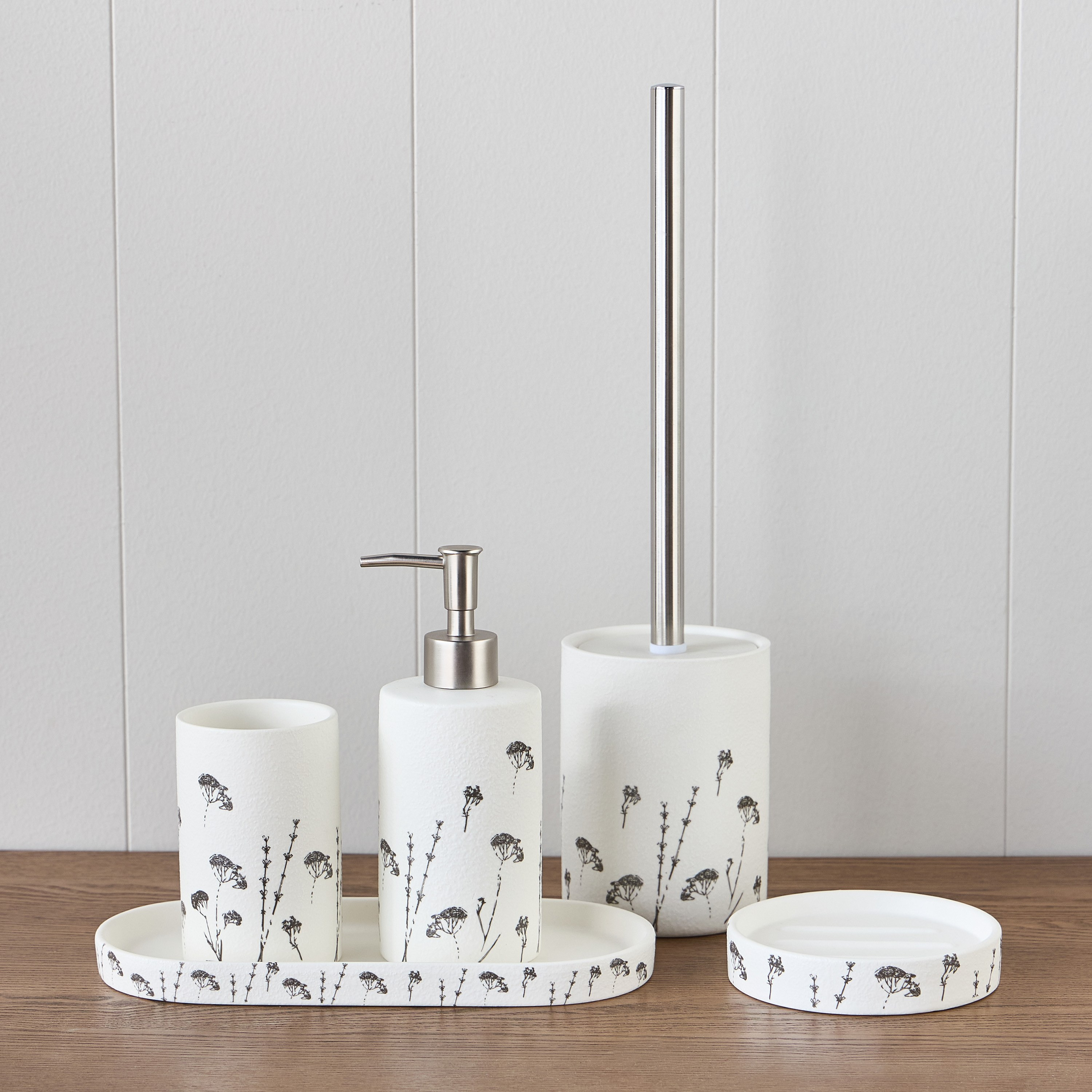 Flora Ceramic 5-Piece Bathroom Accessory Set-household-bathandlaundry-bathaccessories-bathaccessorysets-image-1