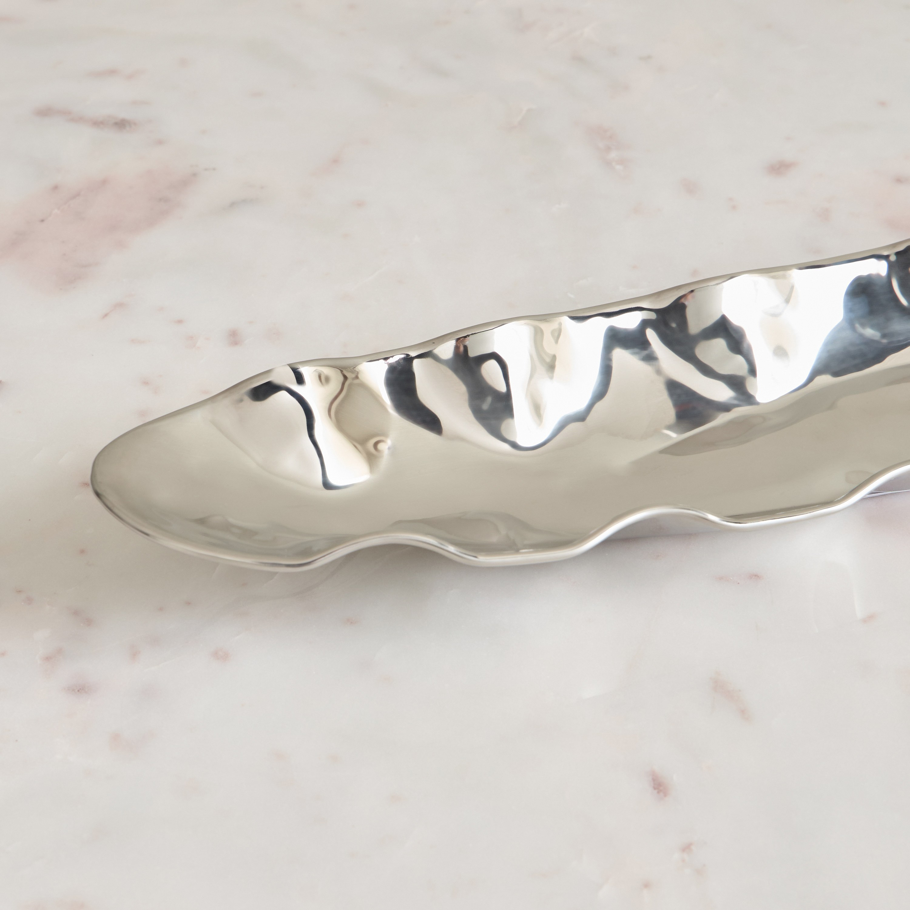 Huda Larson Metal Decorative Platter - 11x49 cm-household-decor-boxesandtrays-image-2