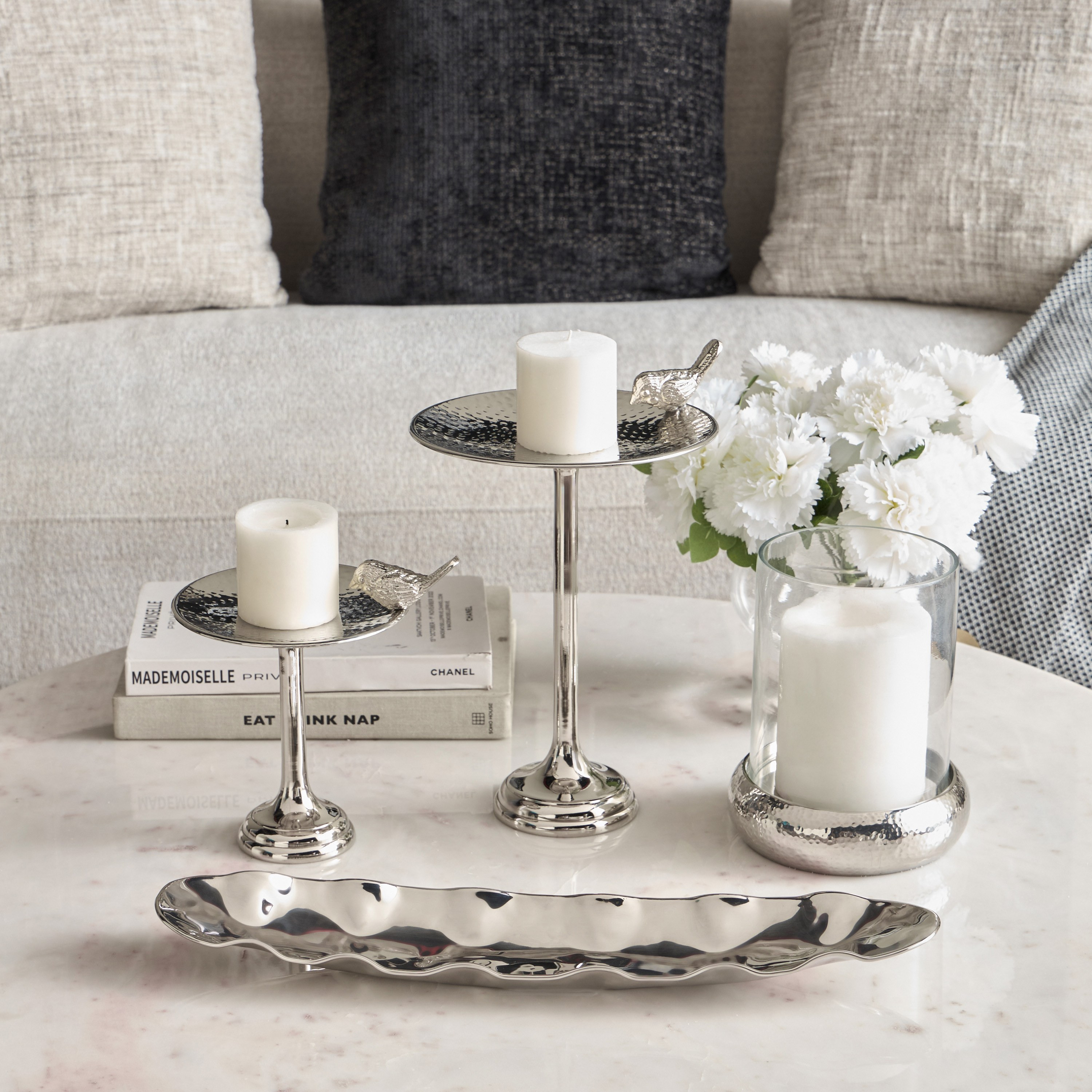 صحن ديكور معدني - هدى لارسون - 11x49 سم-household-decor-boxesandtrays-image-3
