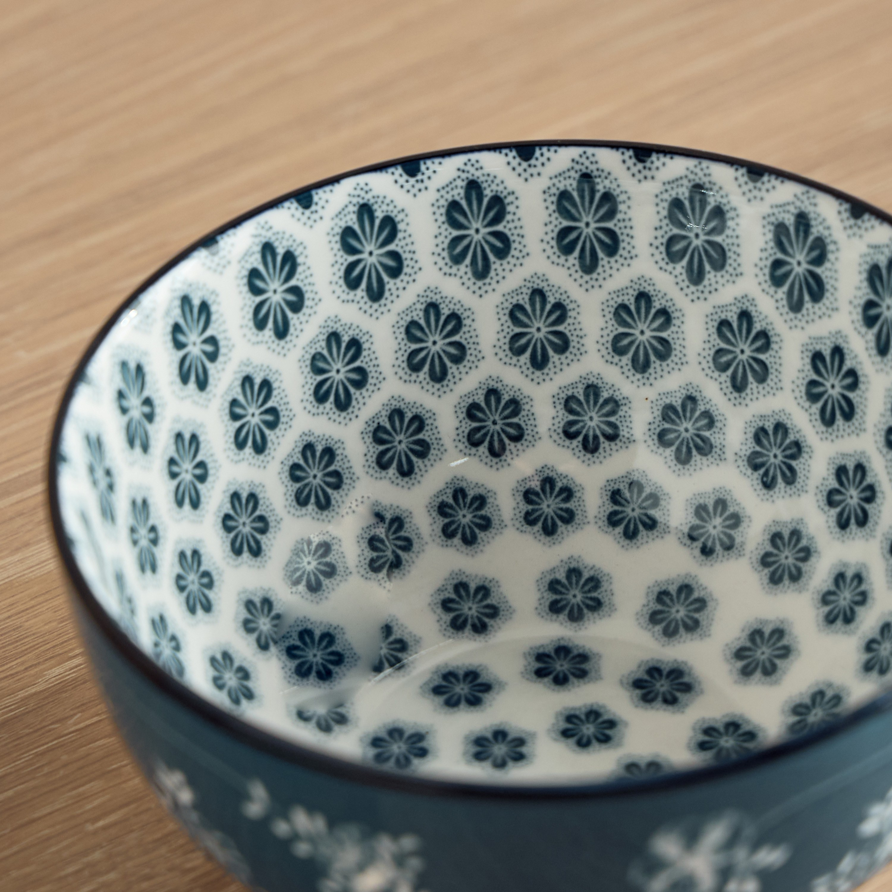 Indigo Koya Porcelain Serving Bowl - 13 cm-household-dining-dinnerware-bowls-image-2