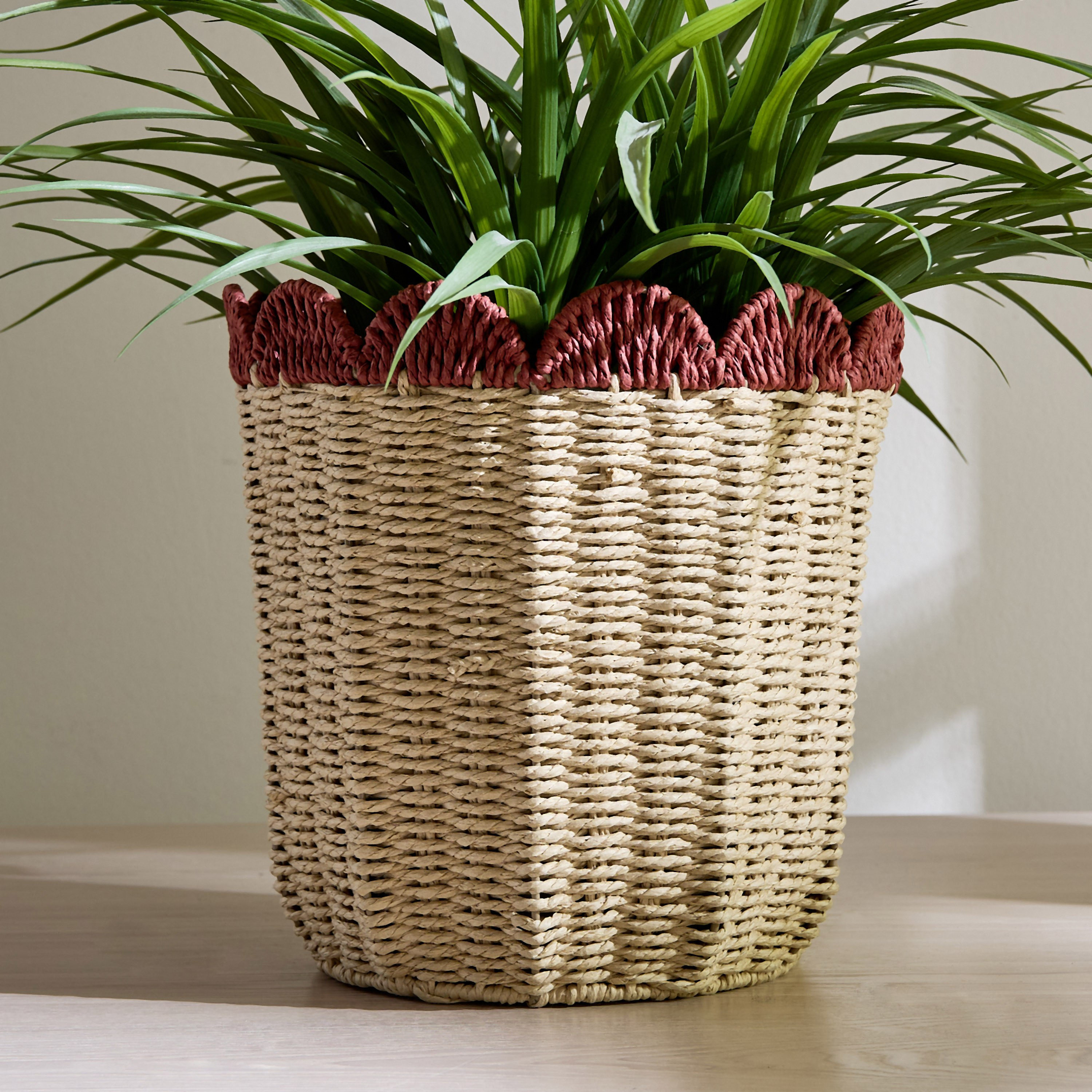 Scallope Rope Planter - 31 cm-household-gardenandoutdoor-potsandplanters-planters-image-1