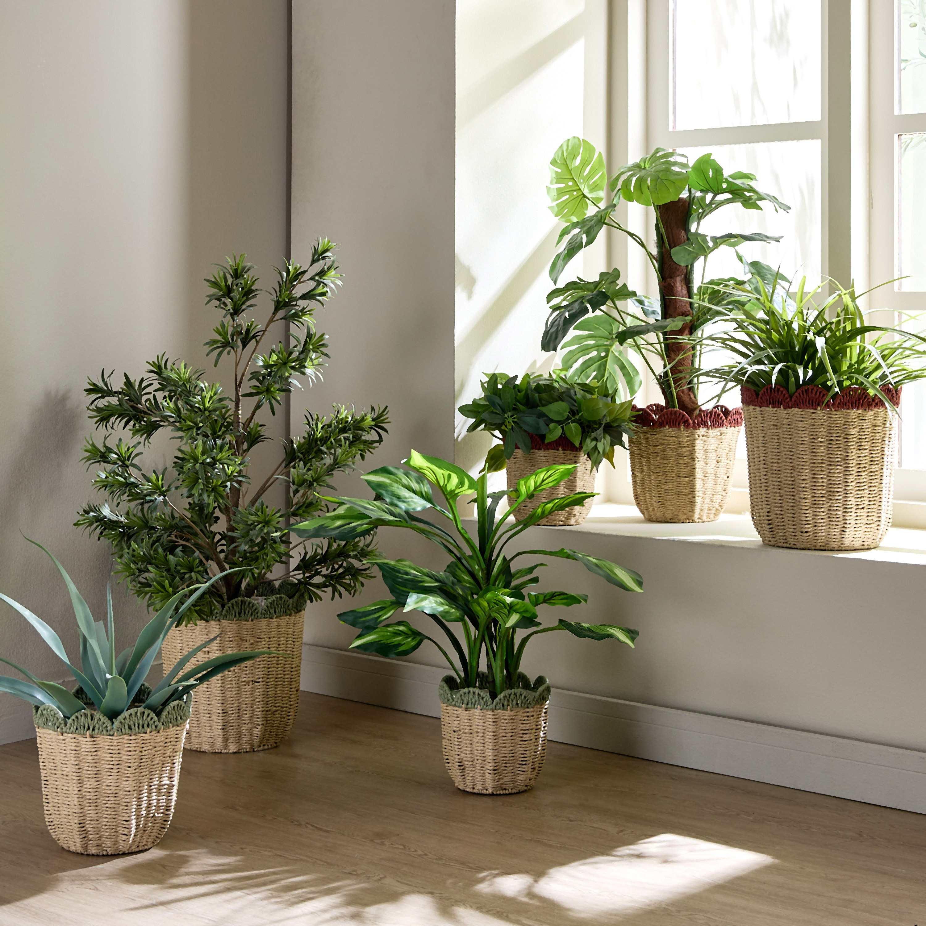 Scallope Rope Planter - 31 cm-household-gardenandoutdoor-potsandplanters-planters-image-4