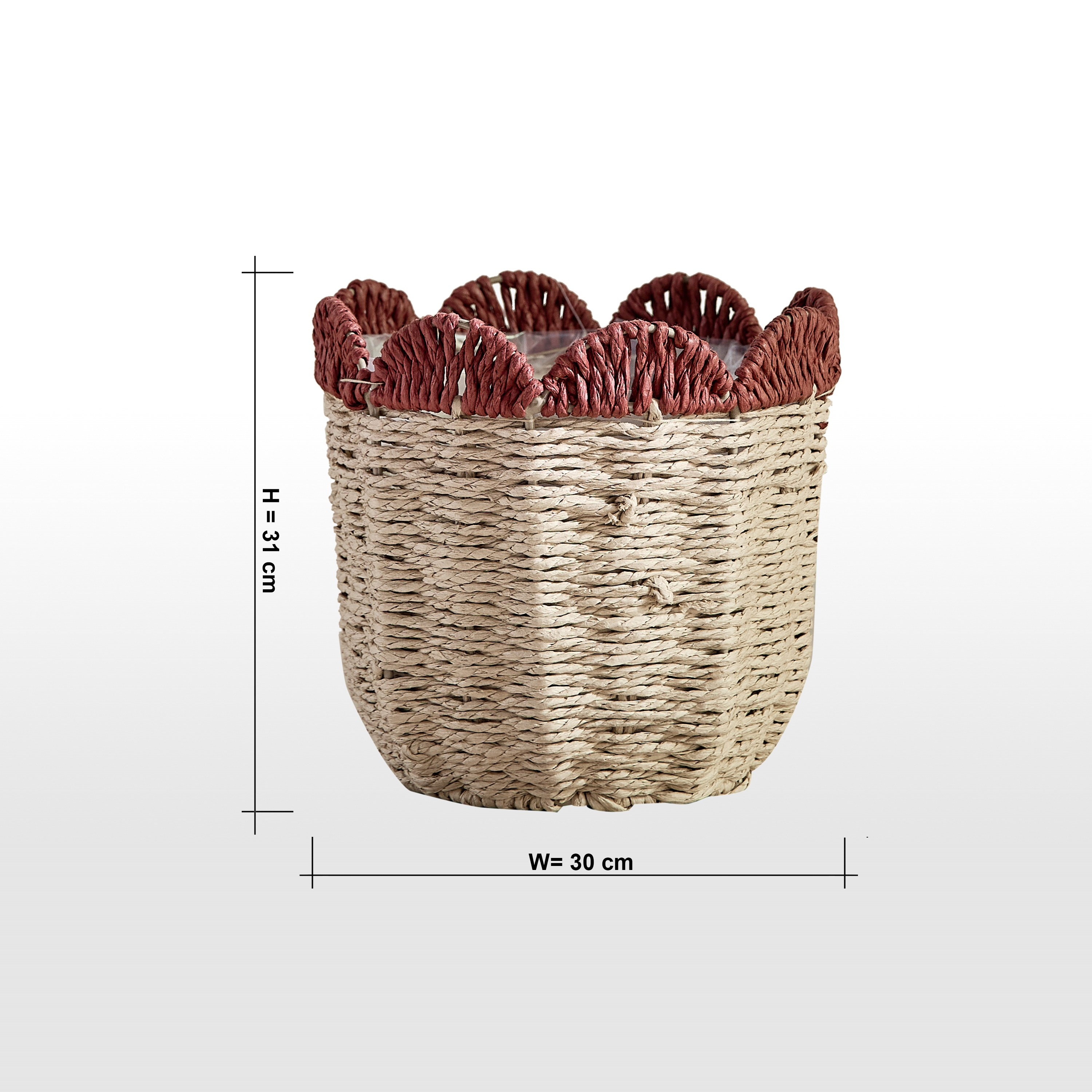 Scallope Rope Planter - 31 cm-household-gardenandoutdoor-potsandplanters-planters-image-5