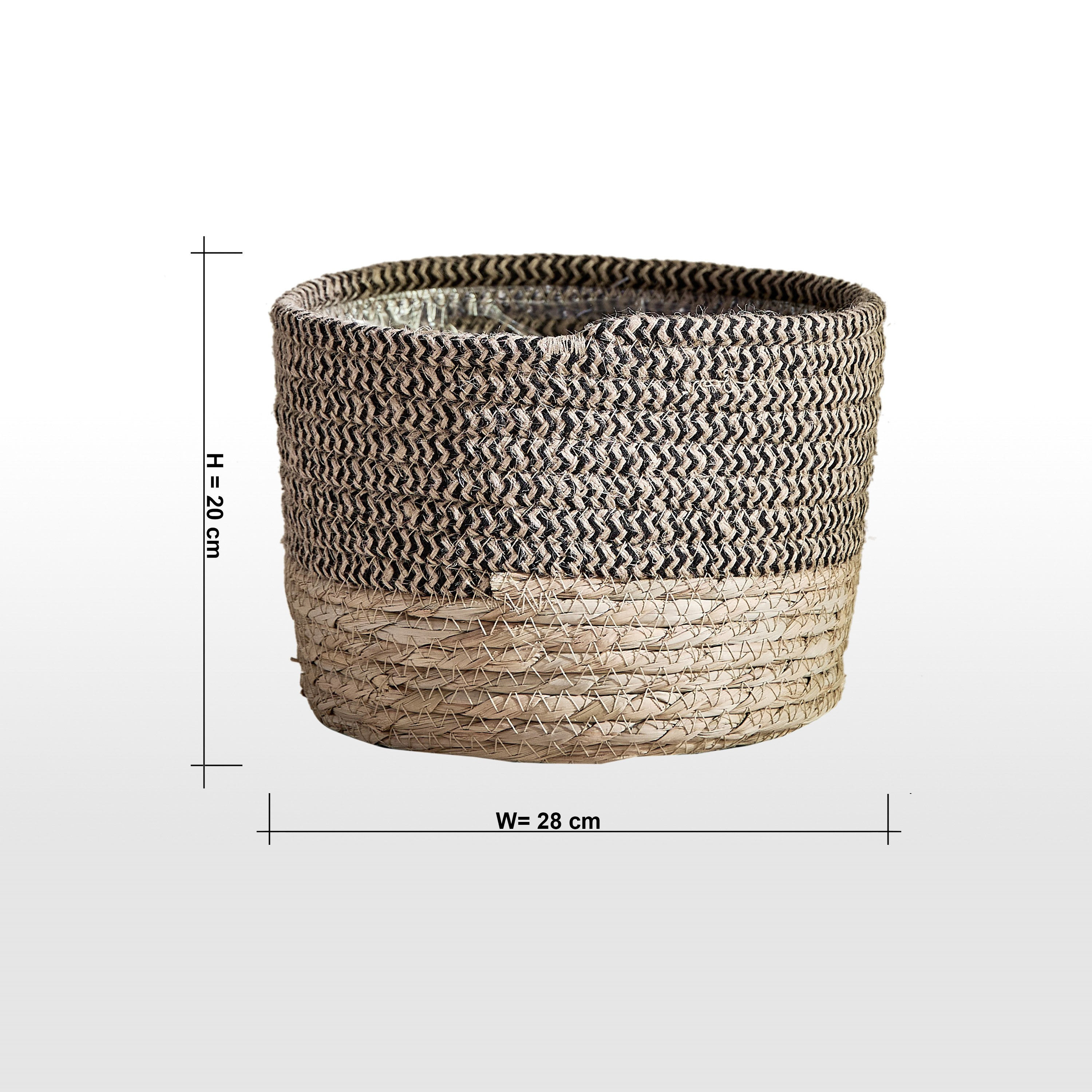 Mia Melange Rope Jute Planter - 20 cm-household-gardenandoutdoor-potsandplanters-planters-image-5