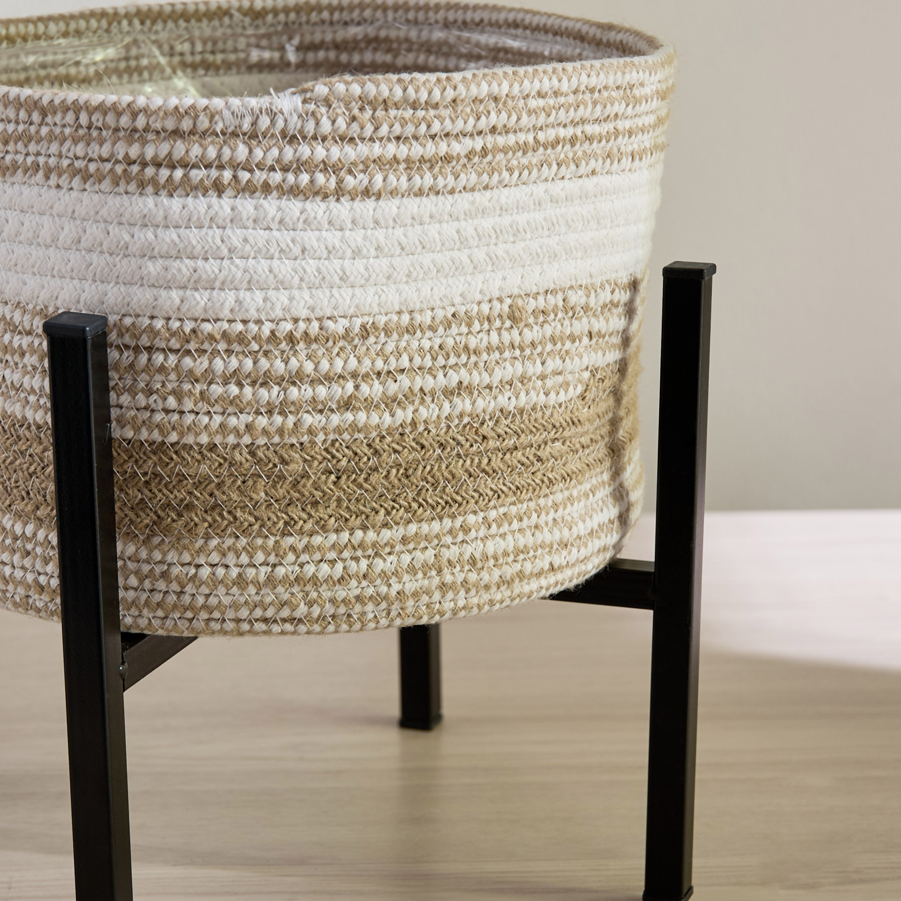 Migo Jute Planter with Stand - 33 cm-household-gardenandoutdoor-potsandplanters-planters-image-3