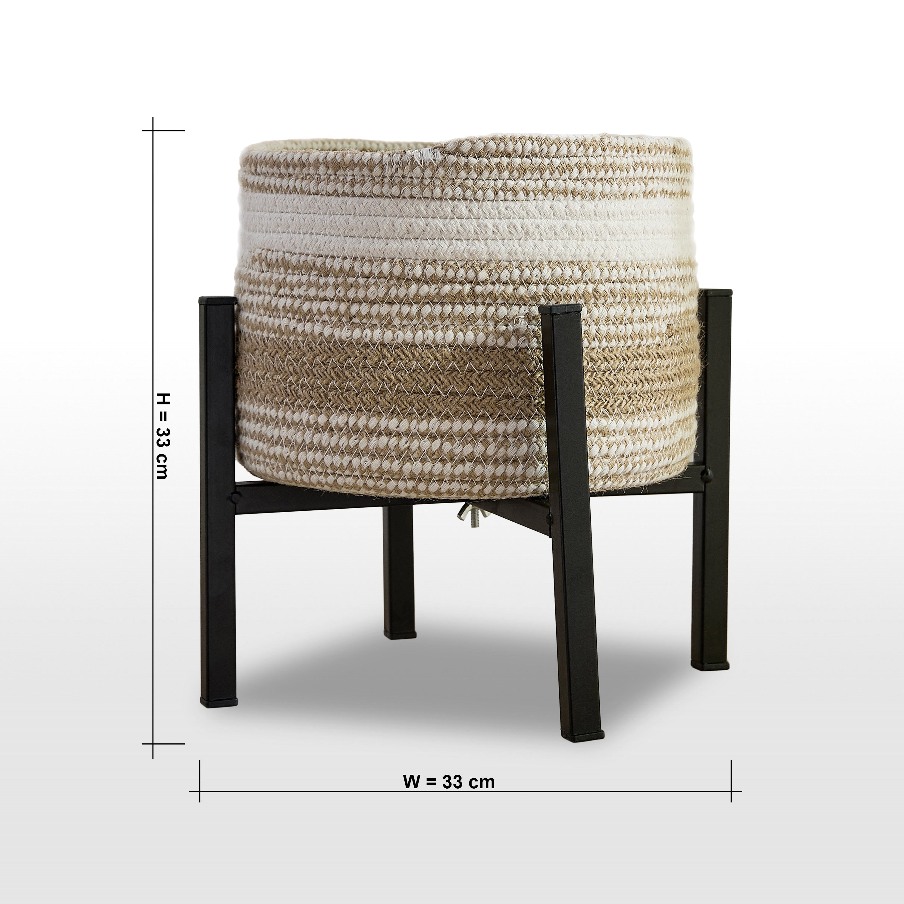 Migo Melanage Rope Stand Planter - 29 cm-household-gardenandoutdoor-potsandplanters-planters-image-5