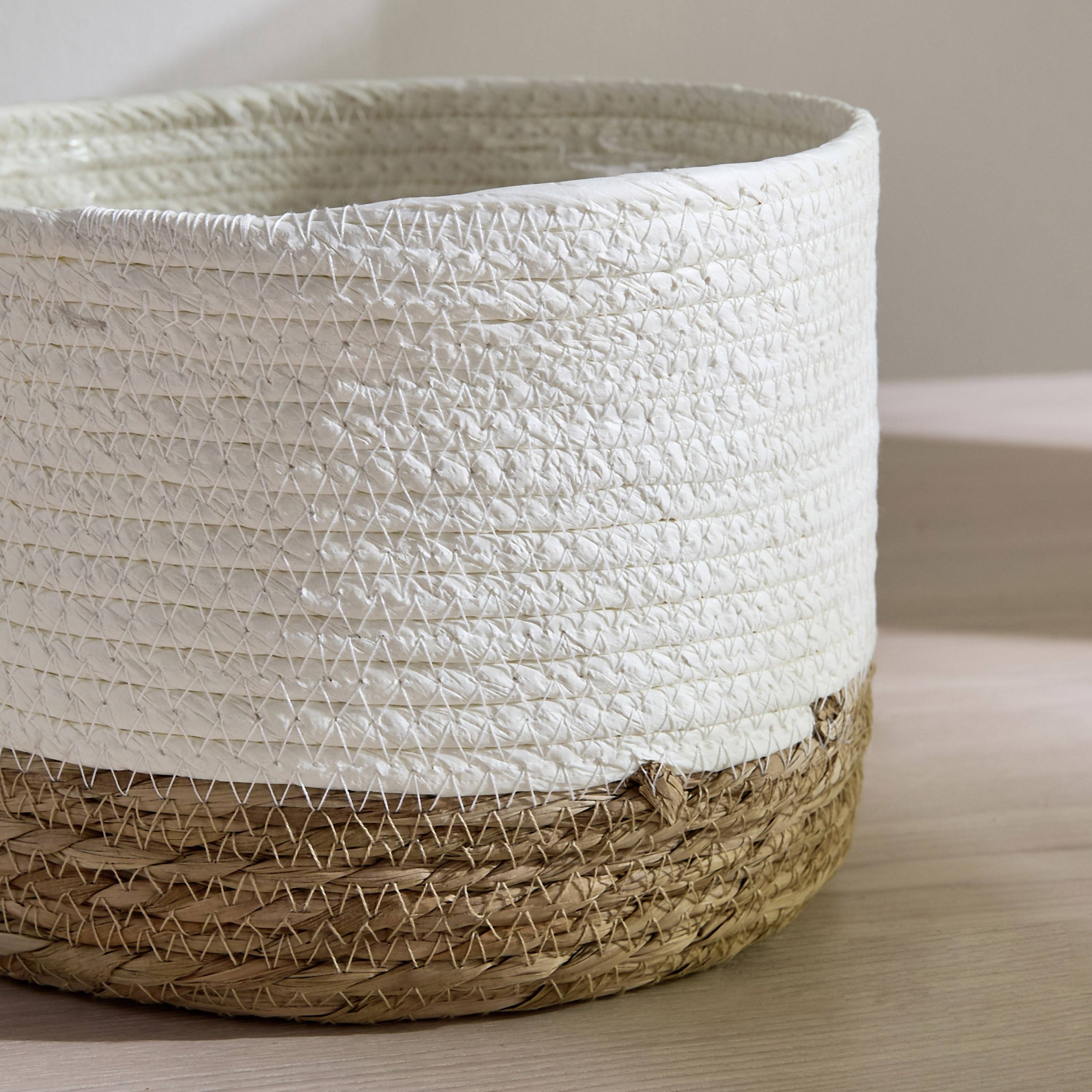 Mia Melange Paper and Rush Planter - 20 cm-household-gardenandoutdoor-potsandplanters-planters-image-3