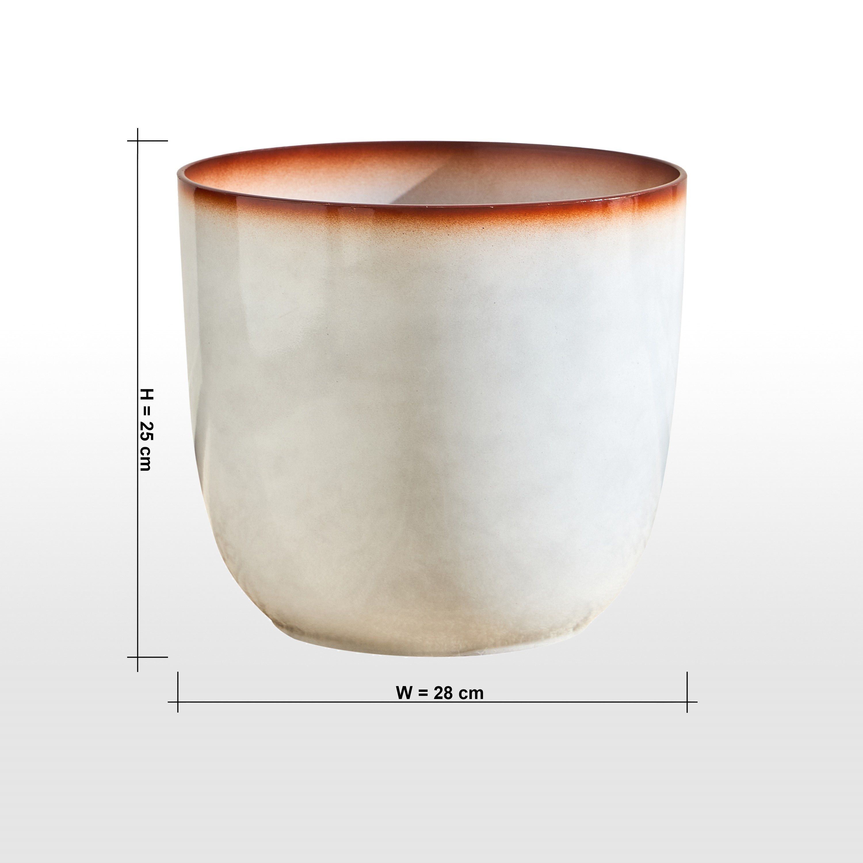 Glint Glaze Planter - 25 cm-household-gardenandoutdoor-potsandplanters-planters-image-5