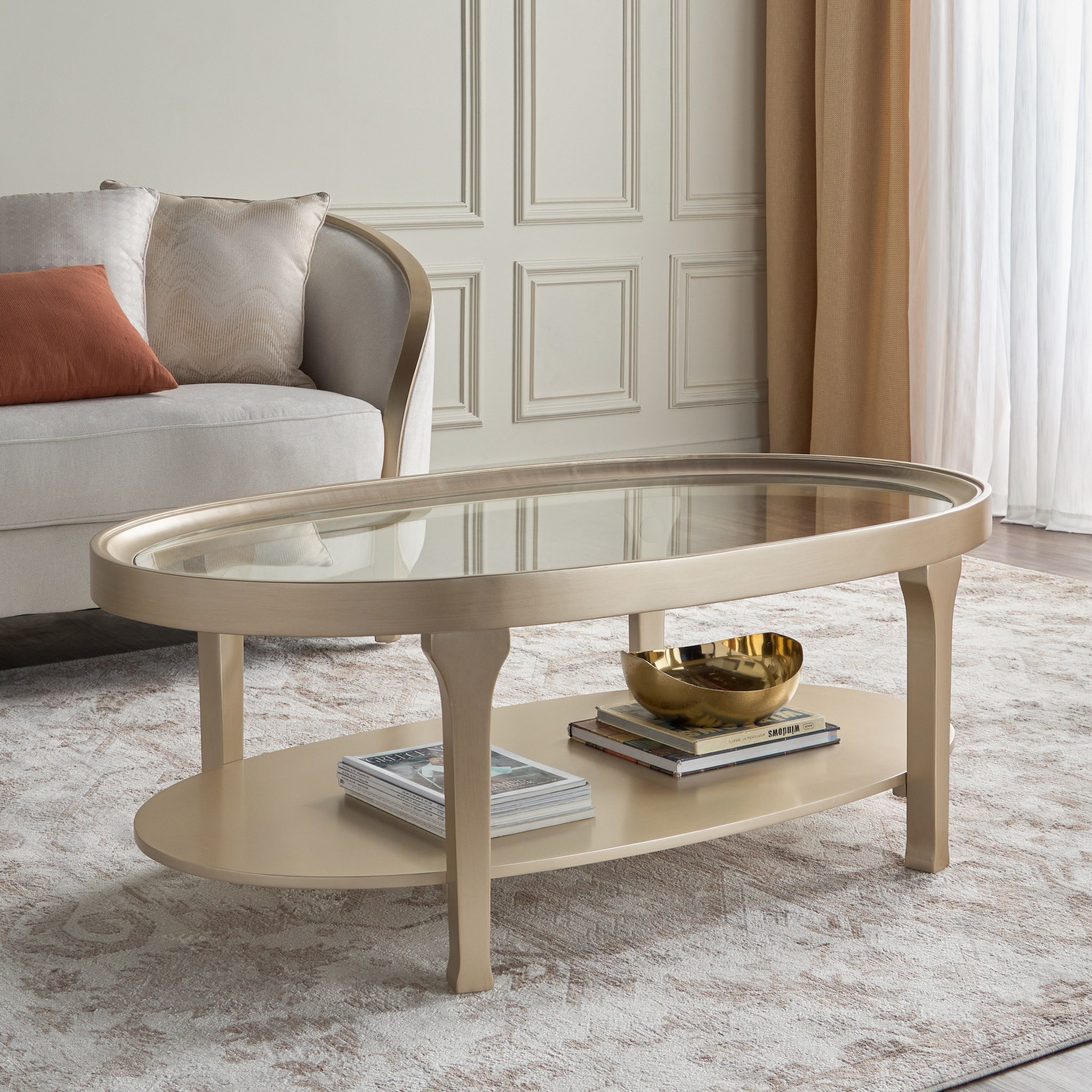 Castiel Glass Top Coffee Table