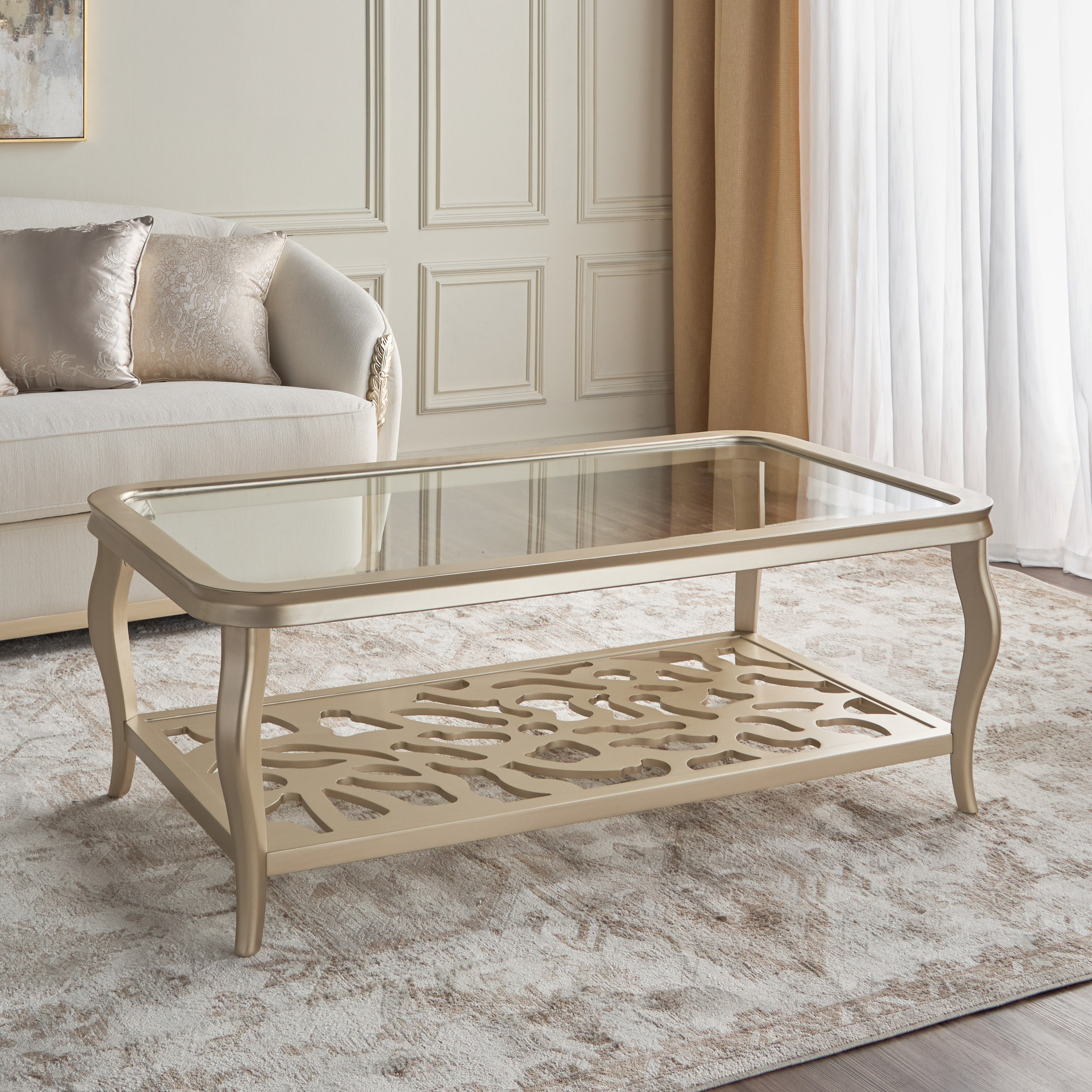 Sabino Glass Top Coffee Table