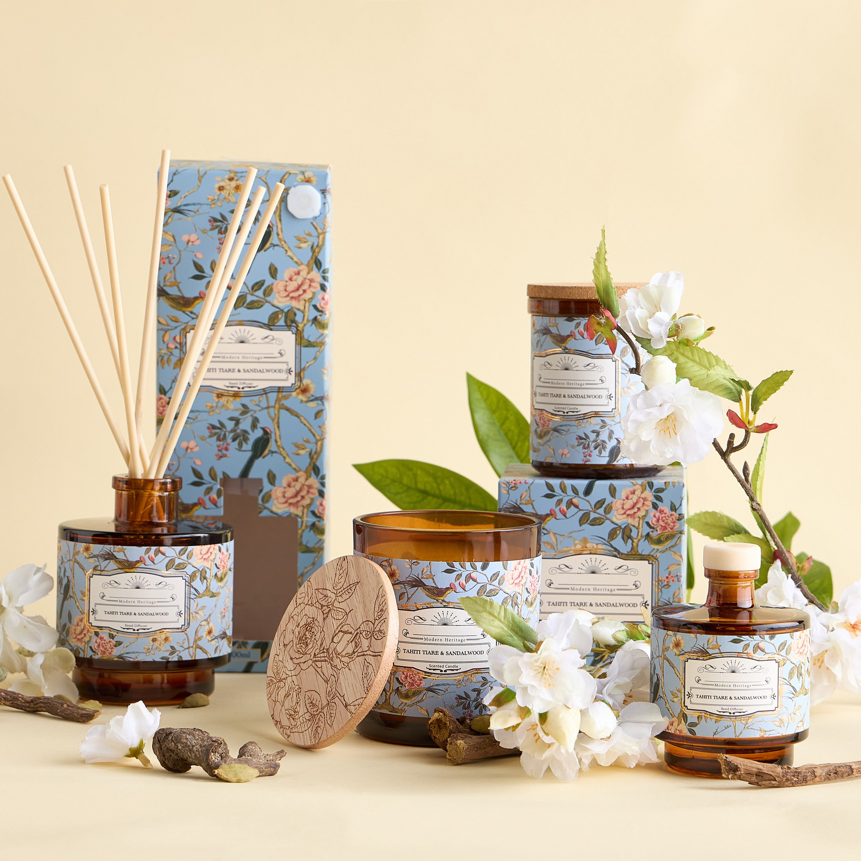 موزع عطور أعواد القصب تاهيتي تياري وخشب الصندل - هيريتج - 200 مل-household-homefragrance-reeddiffusers-image-4