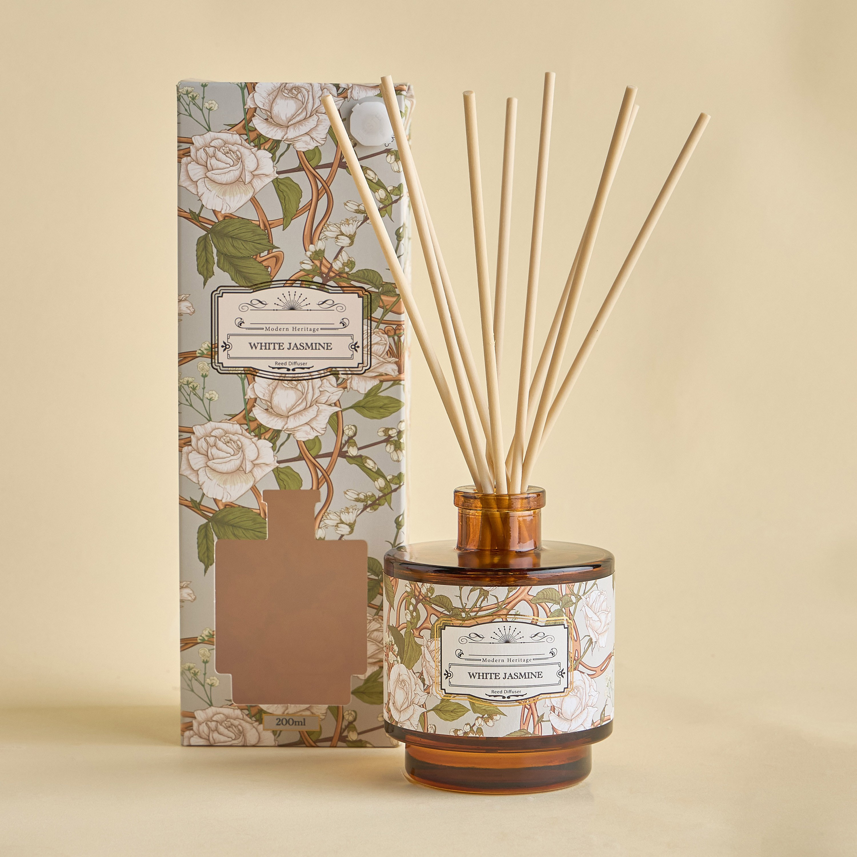 Heritage White Jasmine Reed Diffuser - 200 ml-household-homefragrance-reeddiffusers-image-2