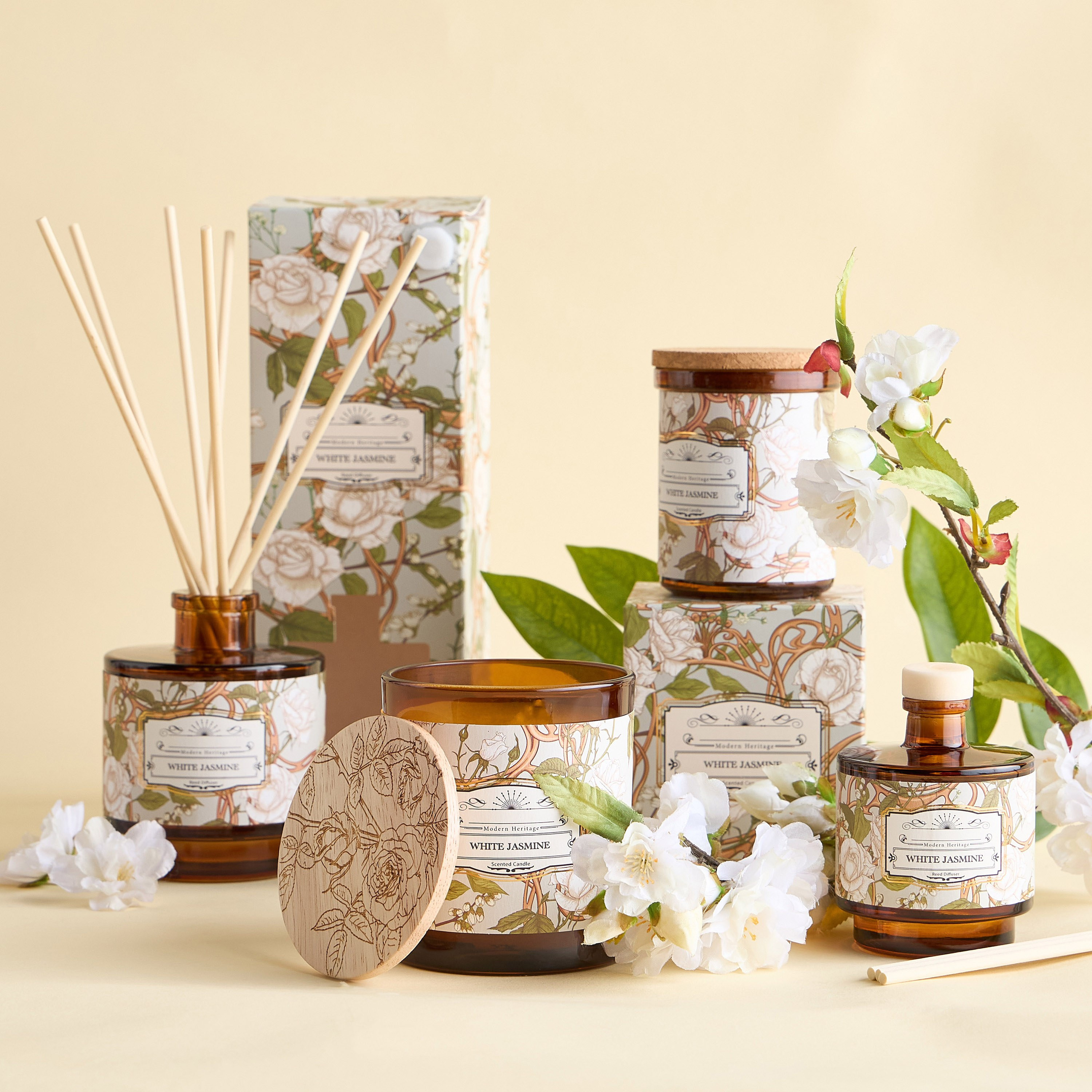 Heritage White Jasmine Reed Diffuser - 200 ml-household-homefragrance-reeddiffusers-image-4