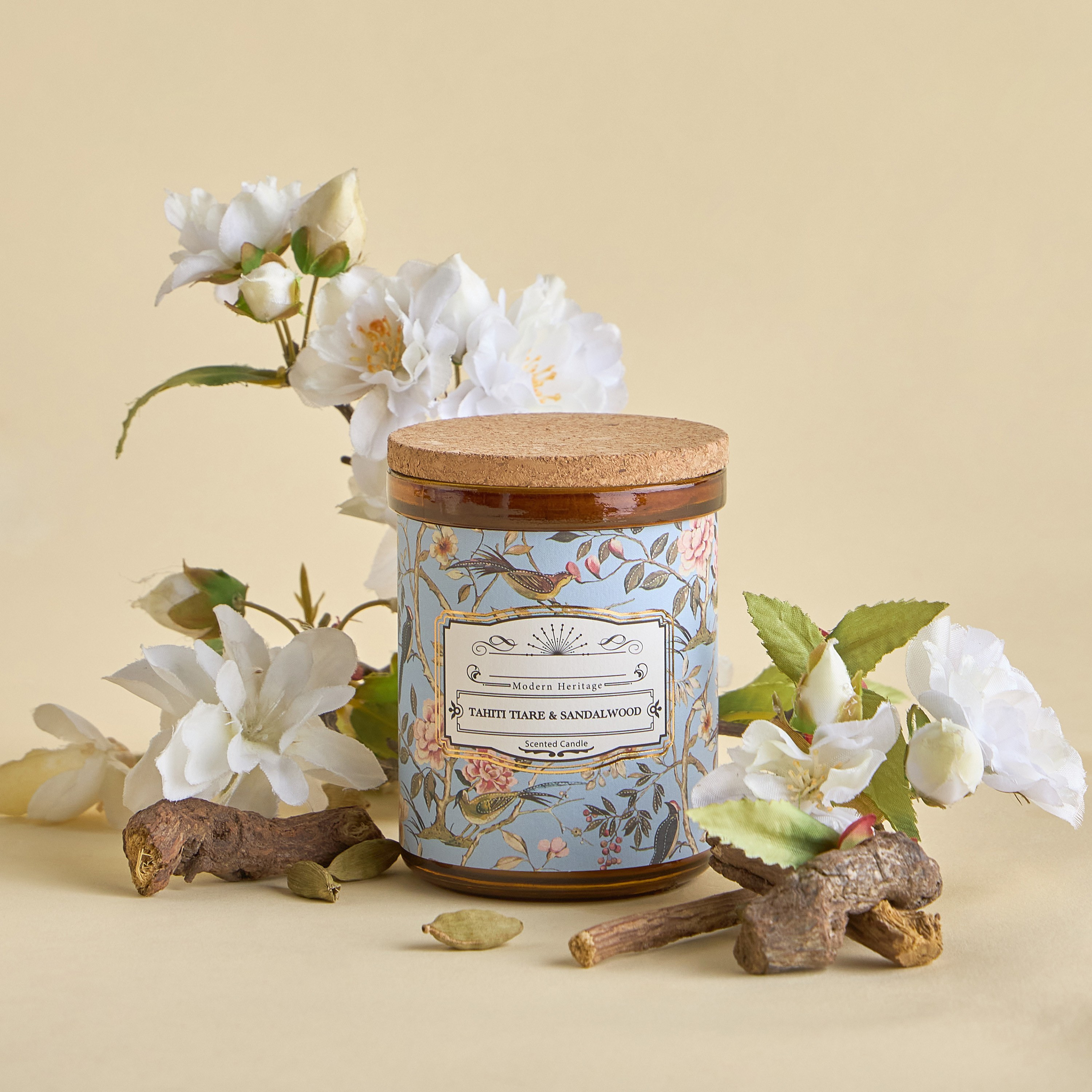 Heritage Tahiti Tiare and Sandalwood Scented Jar Candle - 25 h-household-homefragrance-candles-image-1