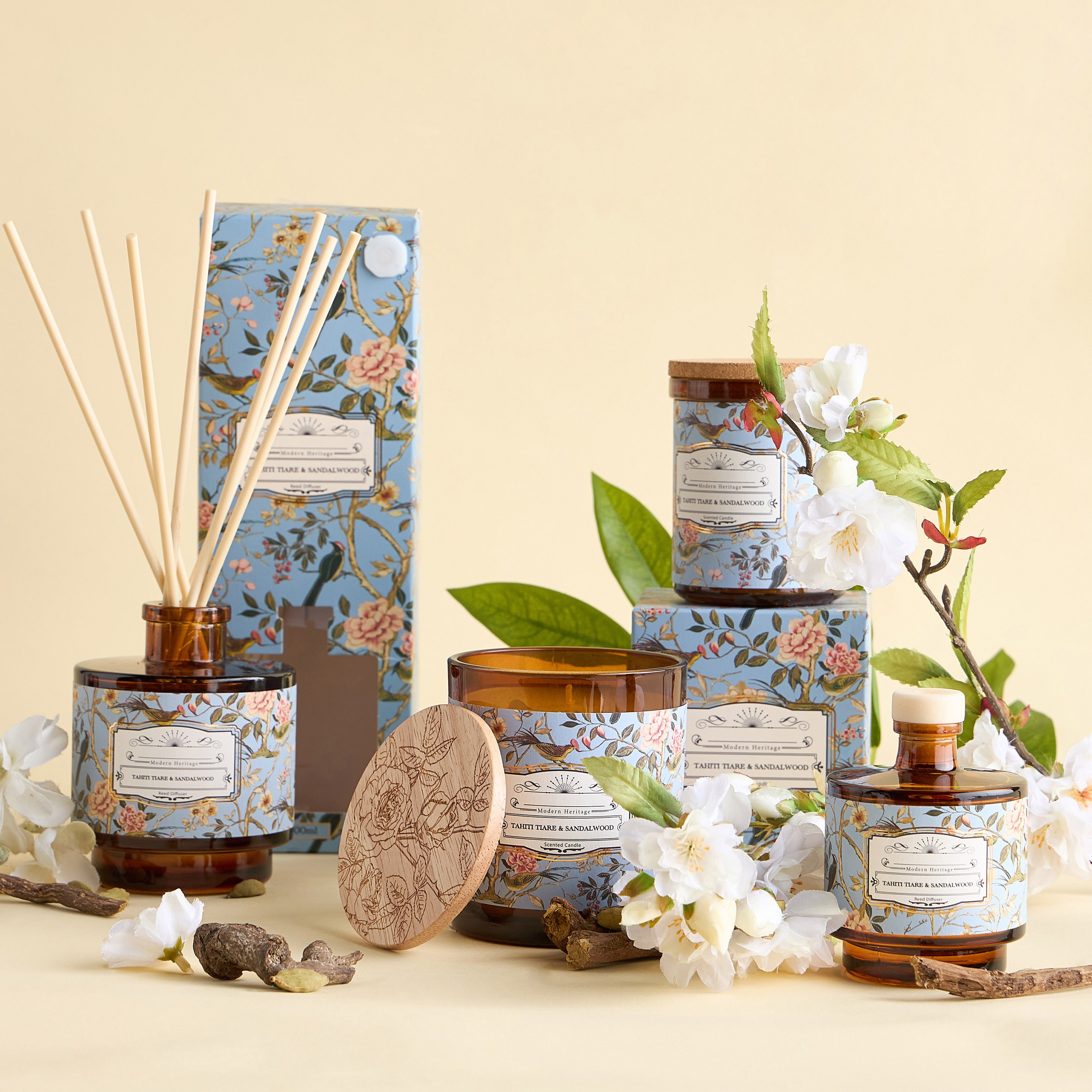 Heritage Tahiti Tiare and Sandalwood Scented Jar Candle - 25 h-household-homefragrance-candles-image-4