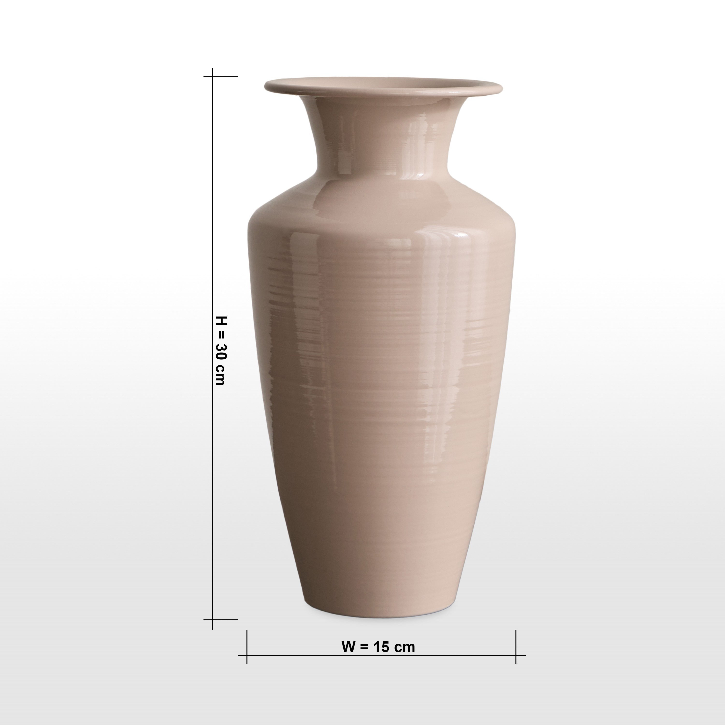 Elevated Global Lowen Metal Vase - 30 cm-household-decor-vasesandbowls-image-4