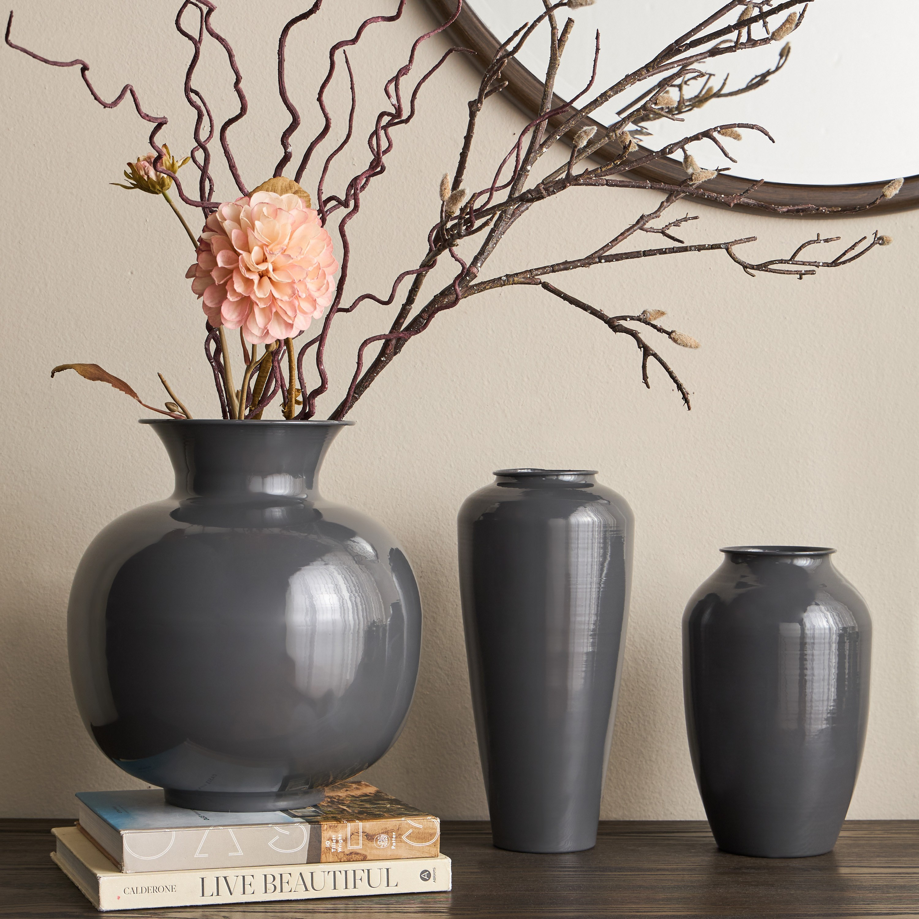 مزهرية معدن - مودرن مونو - 34 سم-household-decor-vasesandbowls-image-2