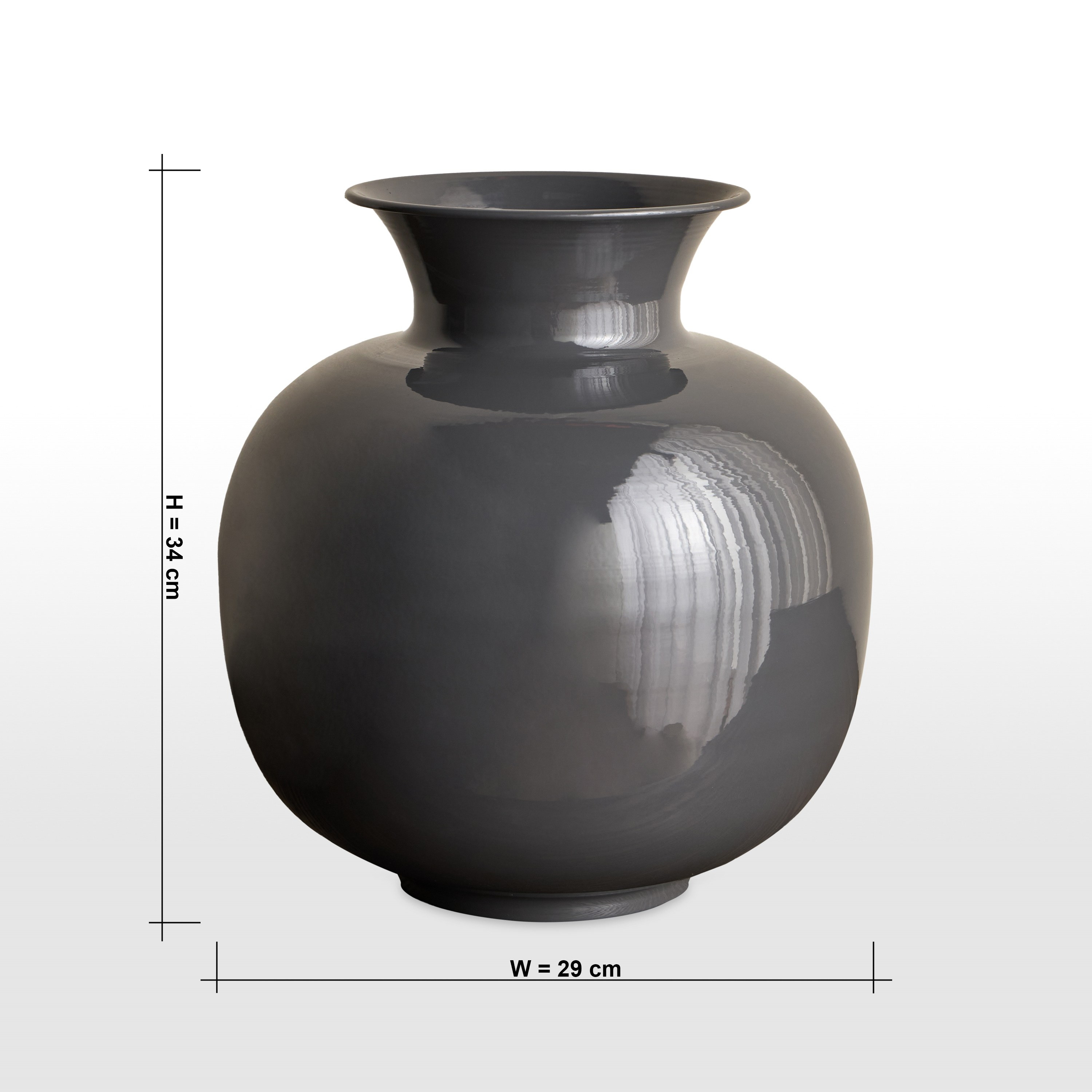 مزهرية معدن - مودرن مونو - 34 سم-household-decor-vasesandbowls-image-1