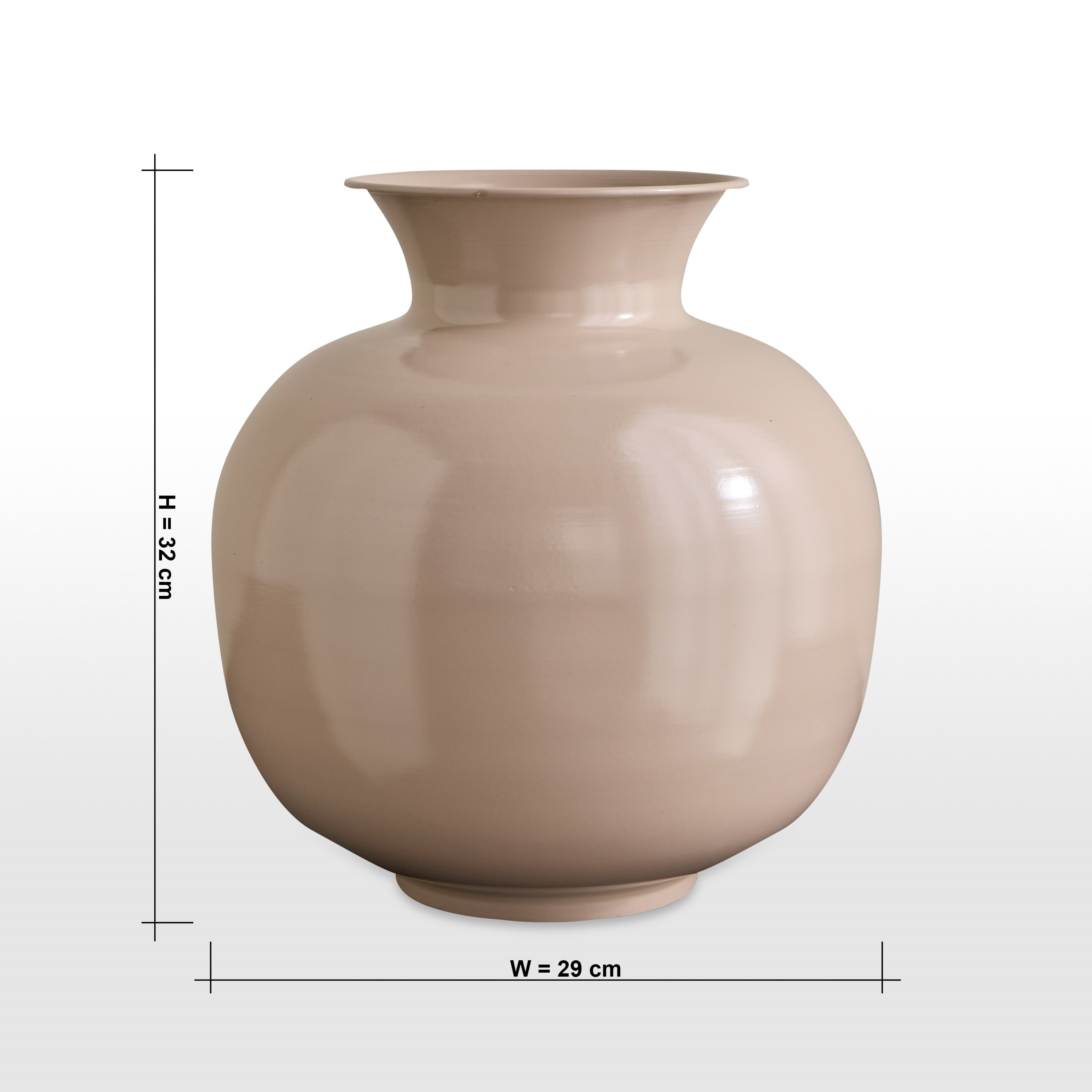 Elevated Global Lowen Metal Vase - 34 cm-household-decor-vasesandbowls-image-4