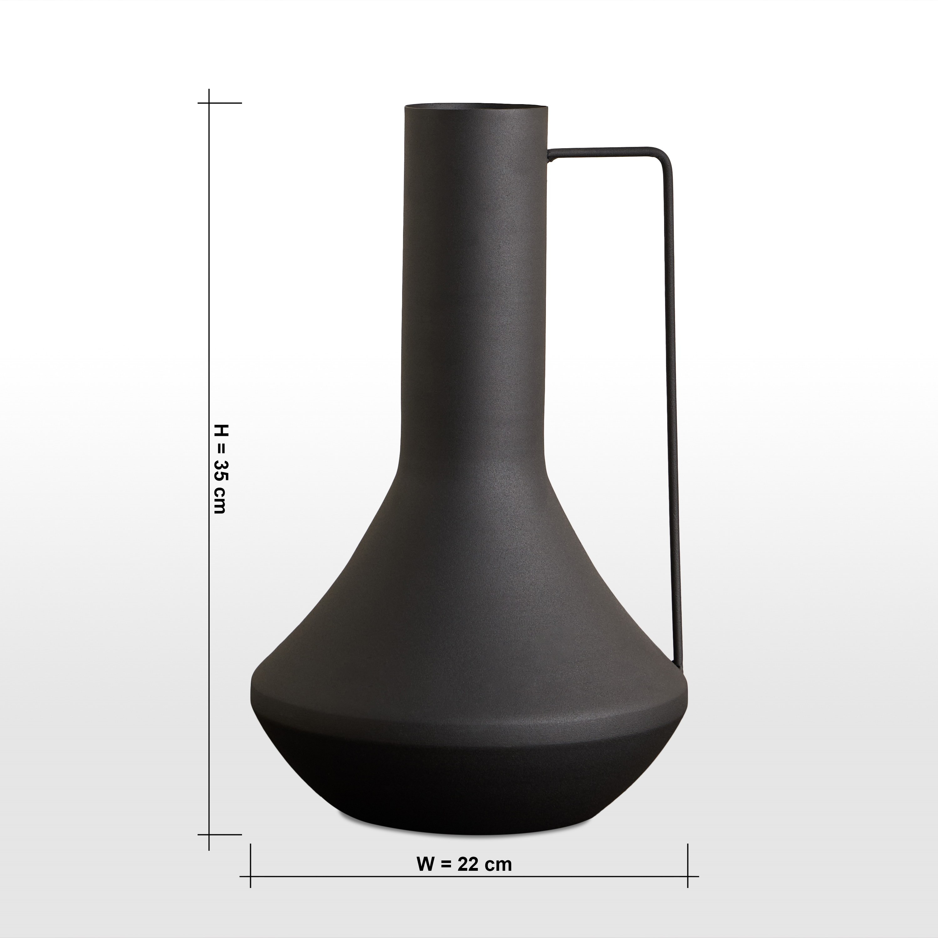 Modern Mono Arden Metal Vase - 35 cm-household-decor-vasesandbowls-image-5