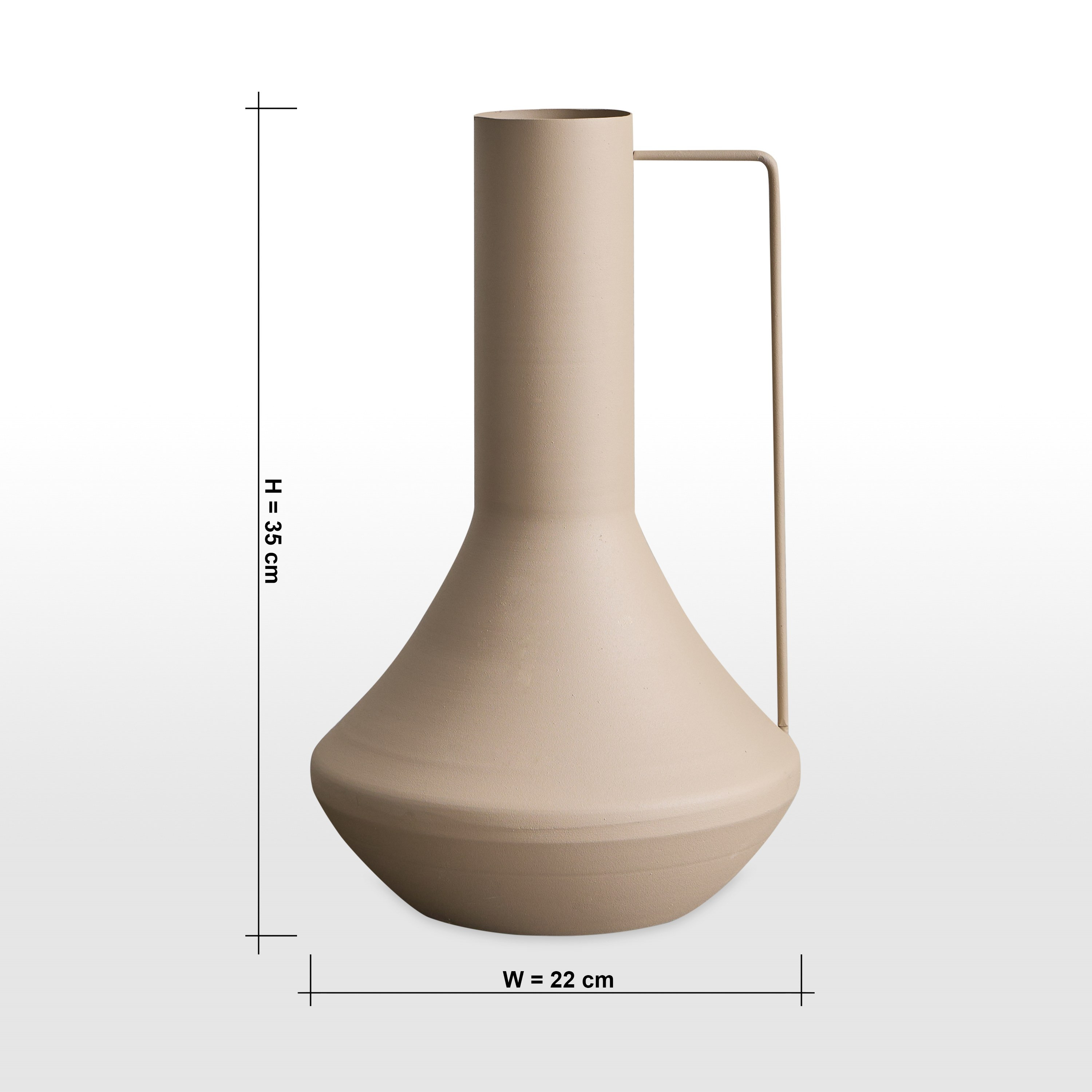 Elevated Metal Vase - 35 cm-household-decor-vasesandbowls-image-5