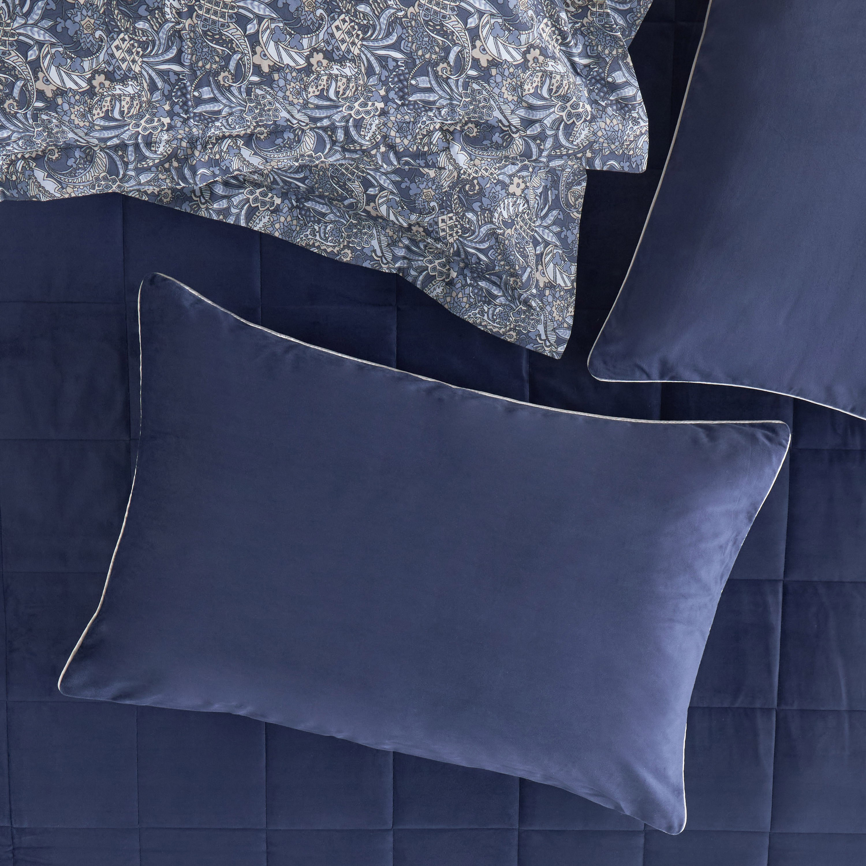 طقم غطاء سرير سوبر كينج 6 قطع بنسيج مخملي - لورين - 240×260 سم-household-bedding-comfortersandbedspreads-bedspreads-image-3