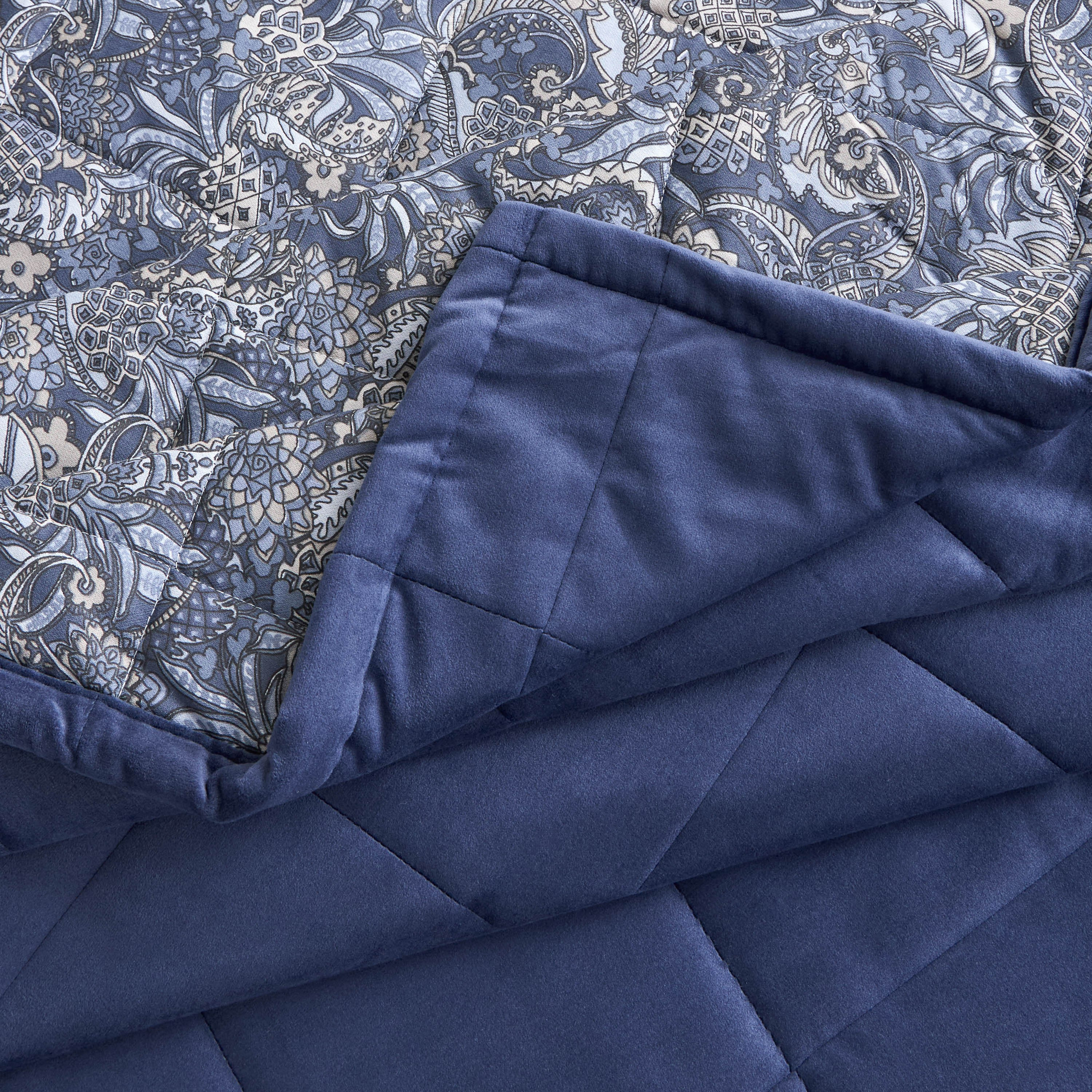 طقم غطاء سرير سوبر كينج 6 قطع بنسيج مخملي - لورين - 240×260 سم-household-bedding-comfortersandbedspreads-bedspreads-image-4