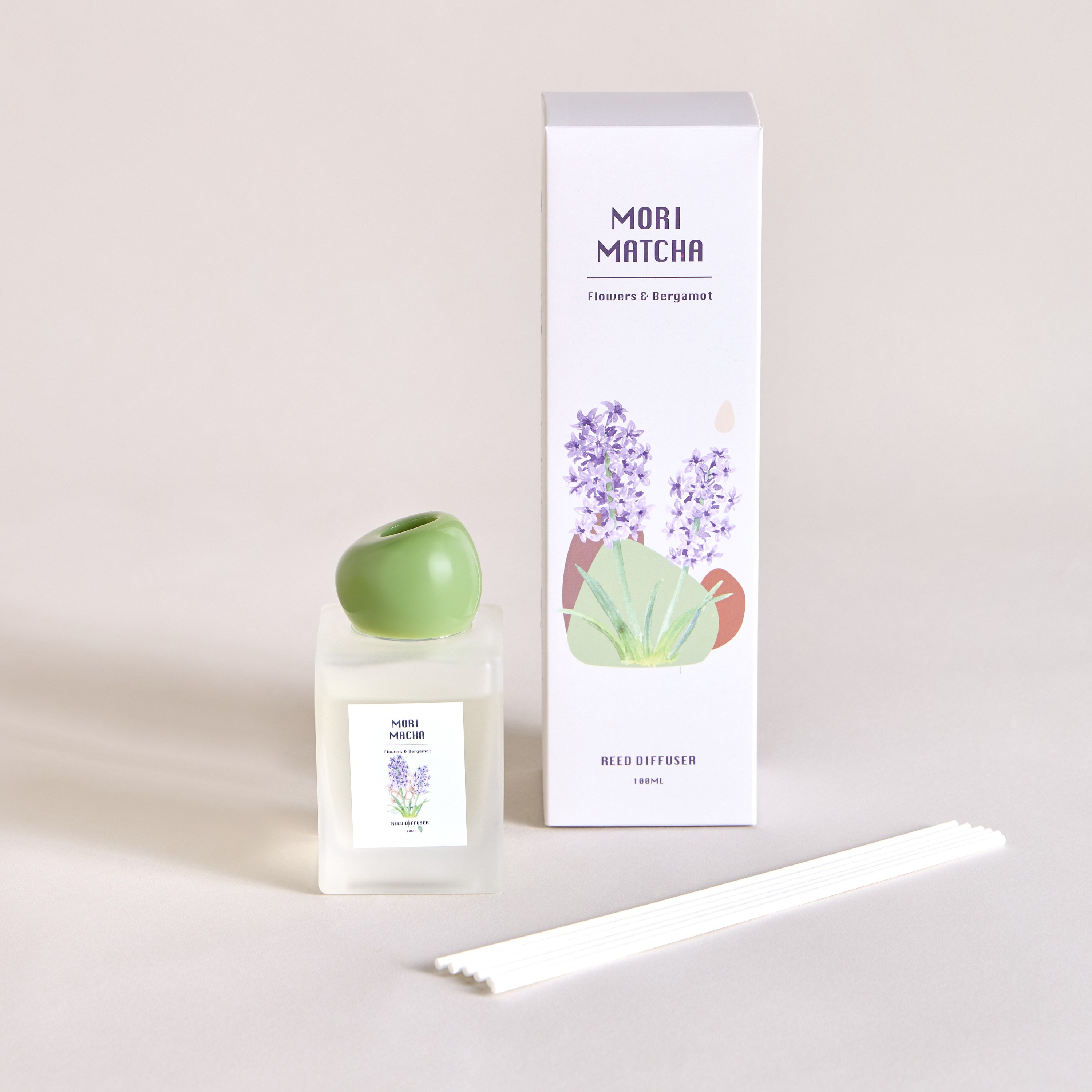 موزع عطور بالأعواد بزهور الماتشا والبرغموت - موري - 100 مل-household-homefragrance-reeddiffusers-image-2