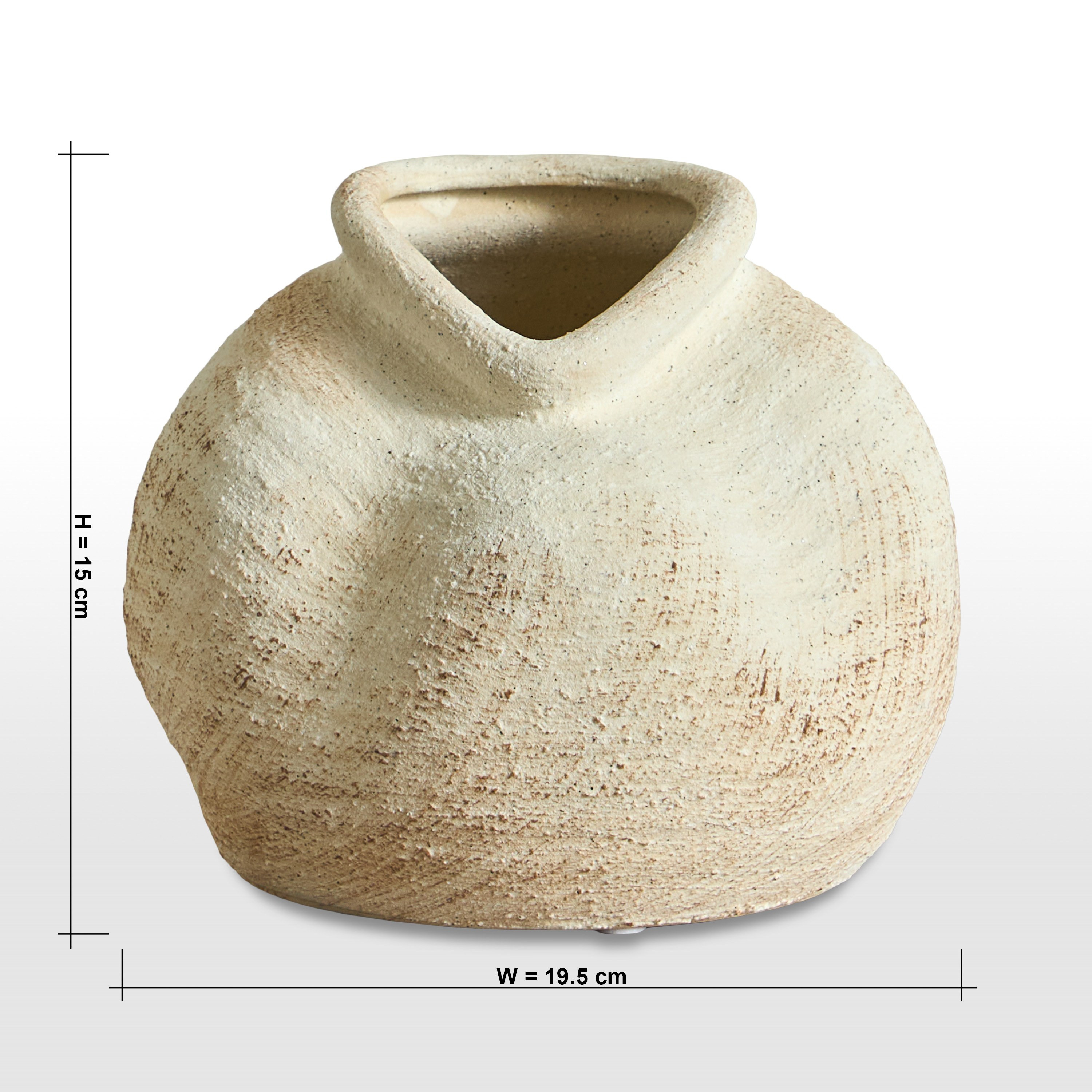 Mondo Ceramic Vase - 15 cm-household-decor-vasesandbowls-image-4