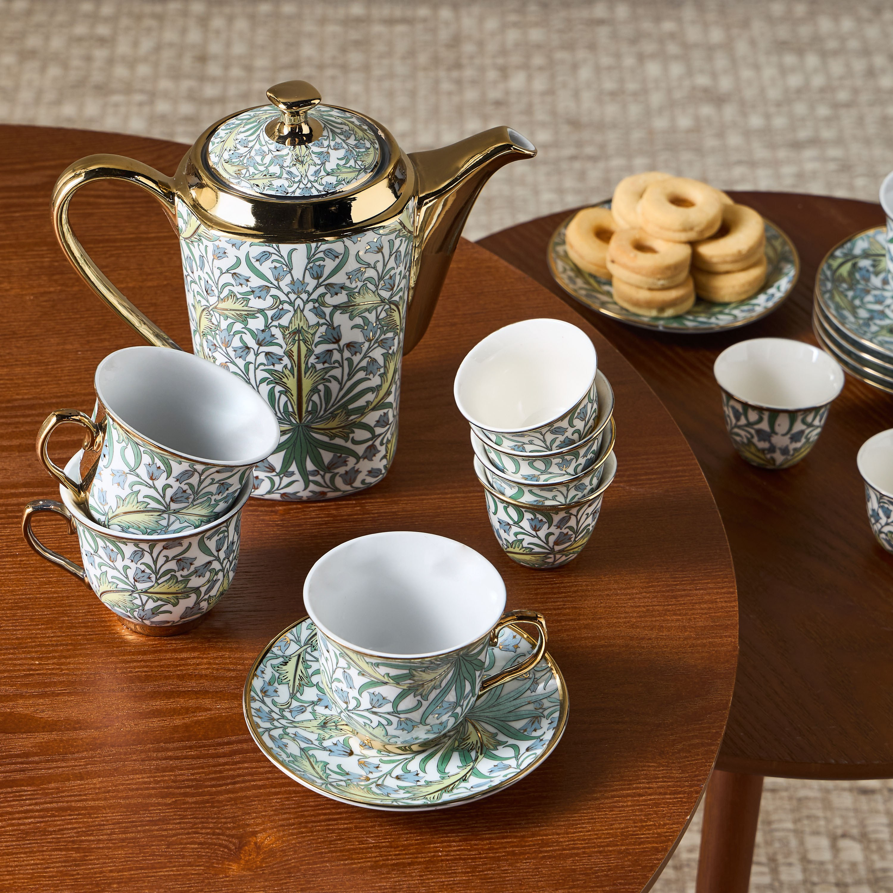 Bella 6-Piece Porcelain Kahwa Cup Set - 80 ml, Serves 6-household-dining-teaandcoffee-teaandcoffeesets-image-3