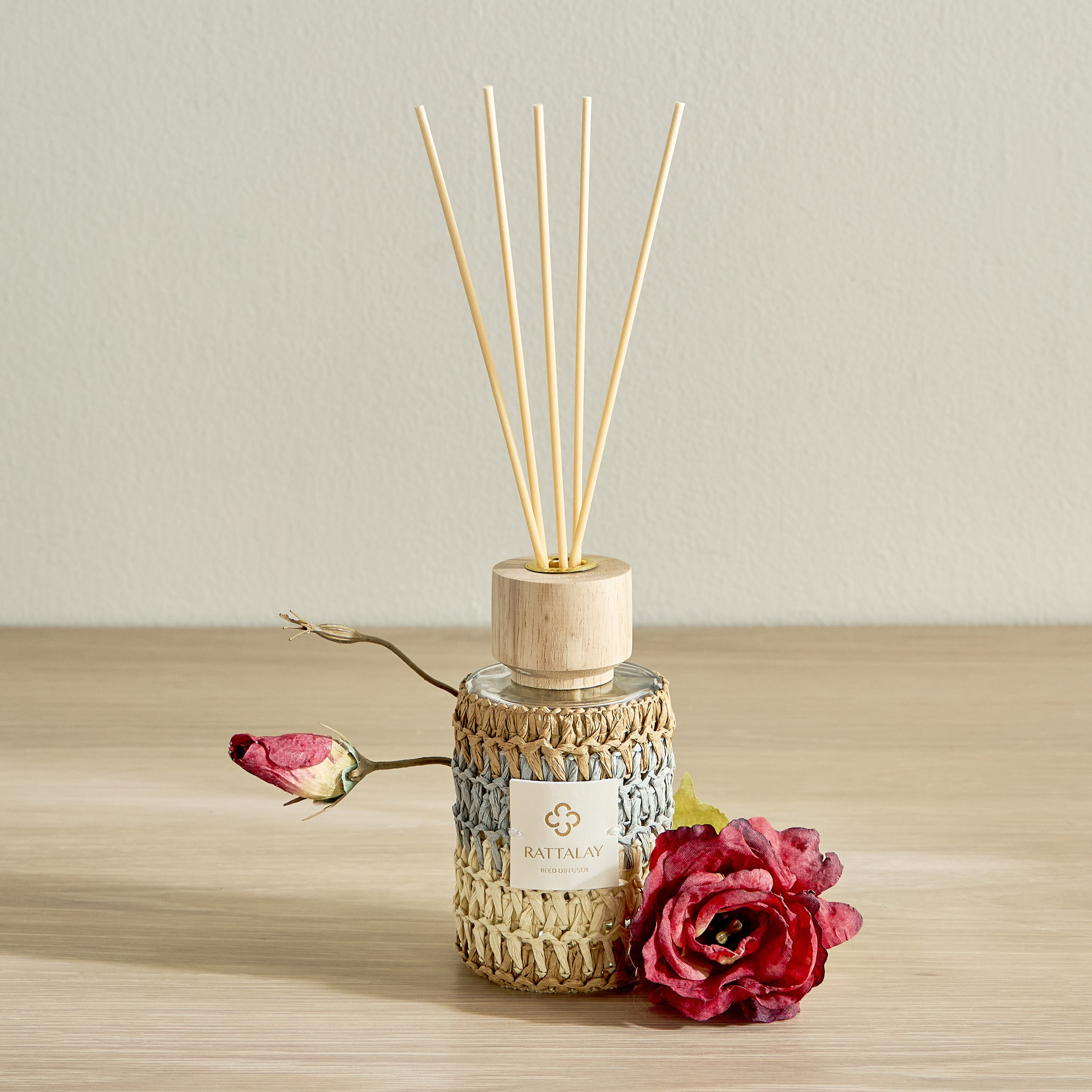 Rattalay Satin Rose Reed Diffuser - 220 ml-household-homefragrance-reeddiffusers-image-1