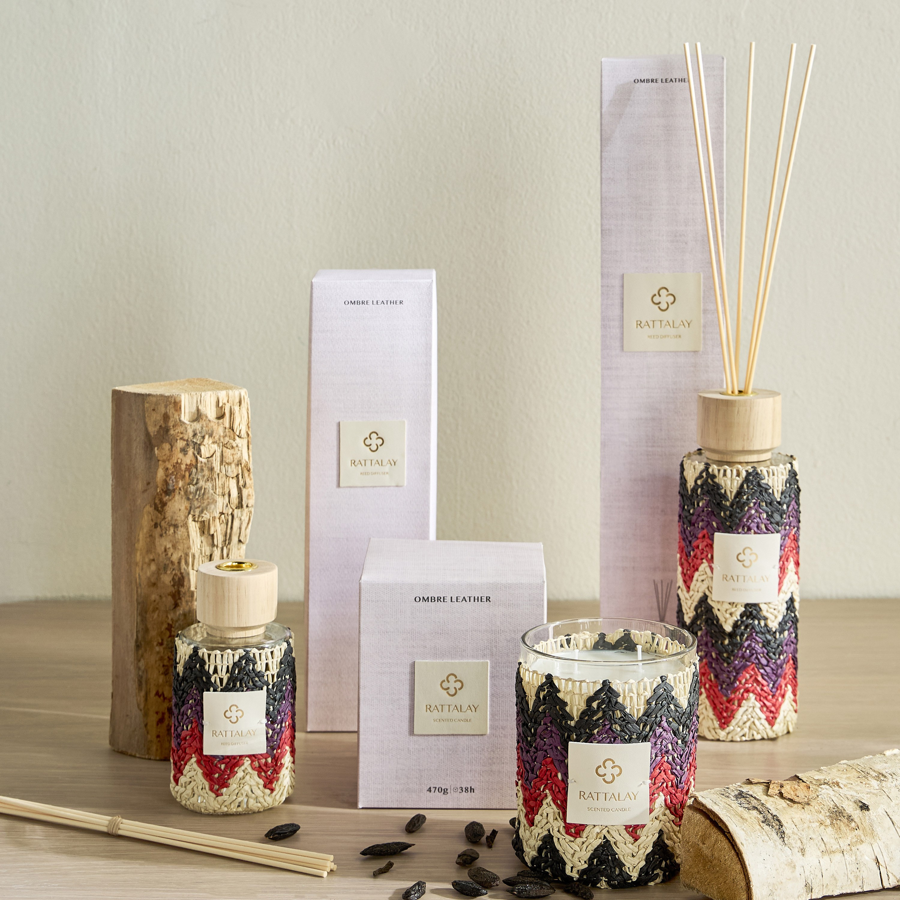 Rattalay Ombre Leather Reed Diffuser - 500 ml-household-homefragrance-reeddiffusers-image-4