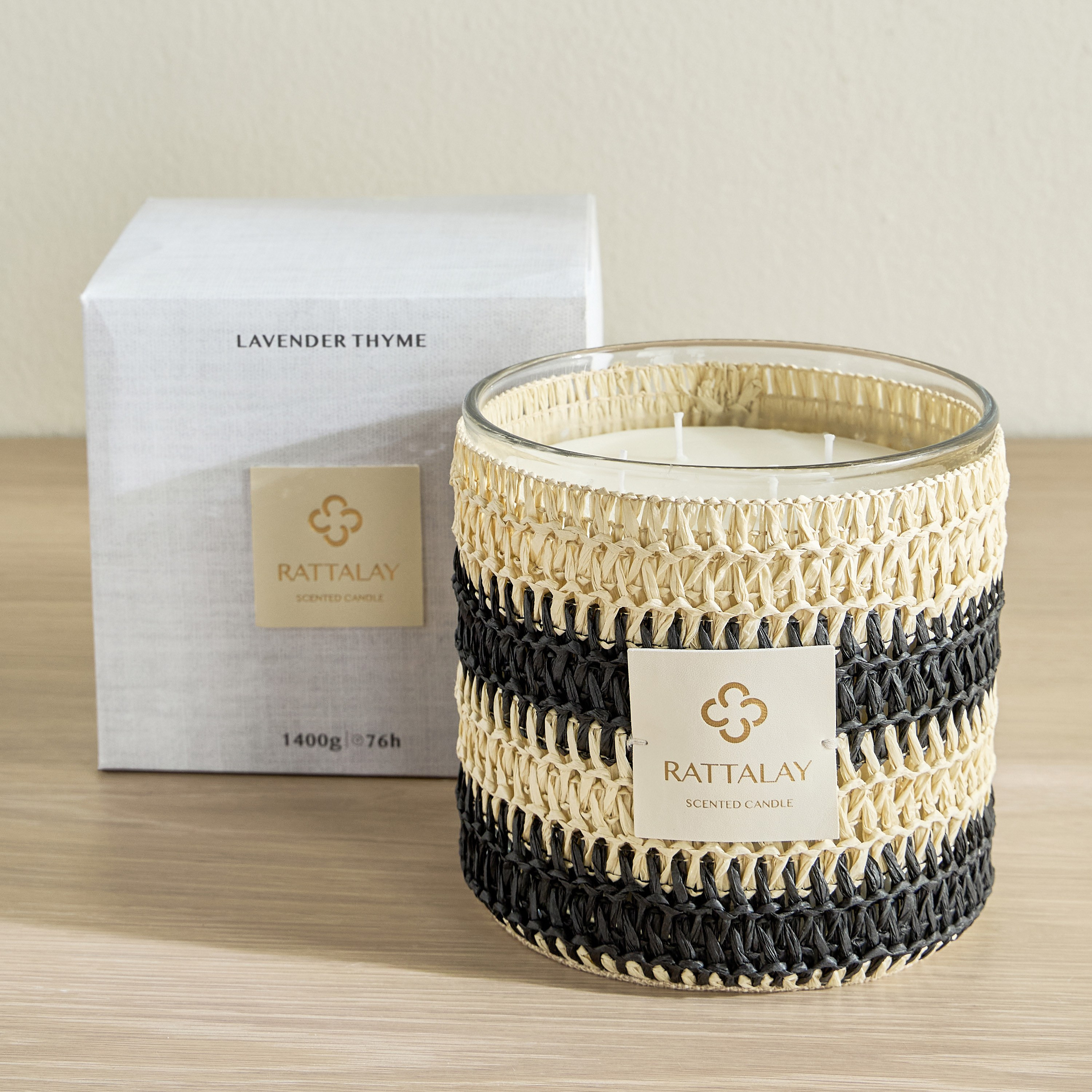 Rattalay Lavender Thyme Scented Jar Candle - 76 h-household-homefragrance-candles-image-2