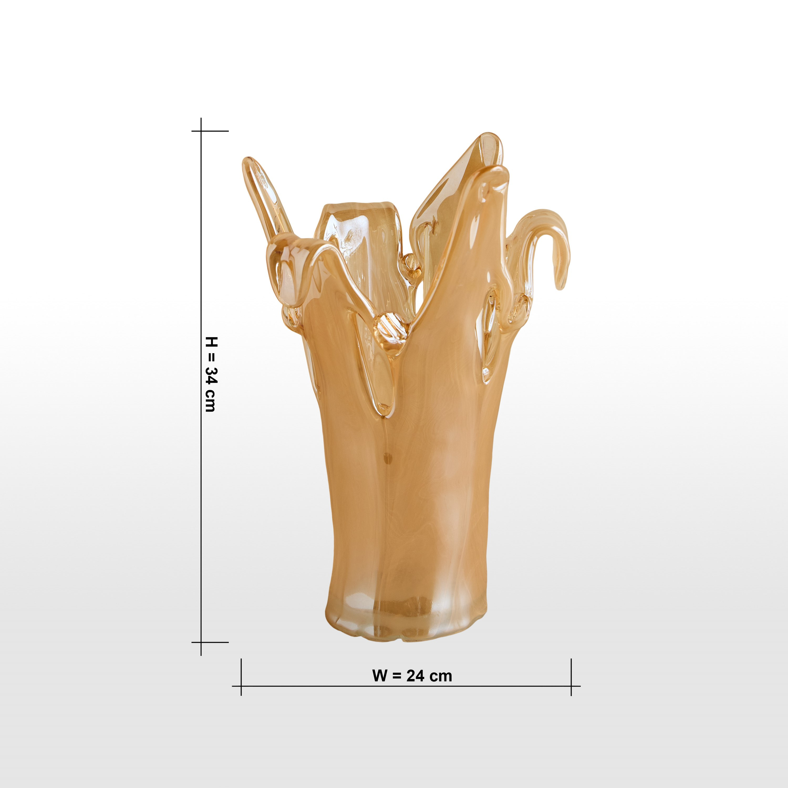 Fatima Rossa Glass Vase - 34 cm-household-decor-vasesandbowls-image-4