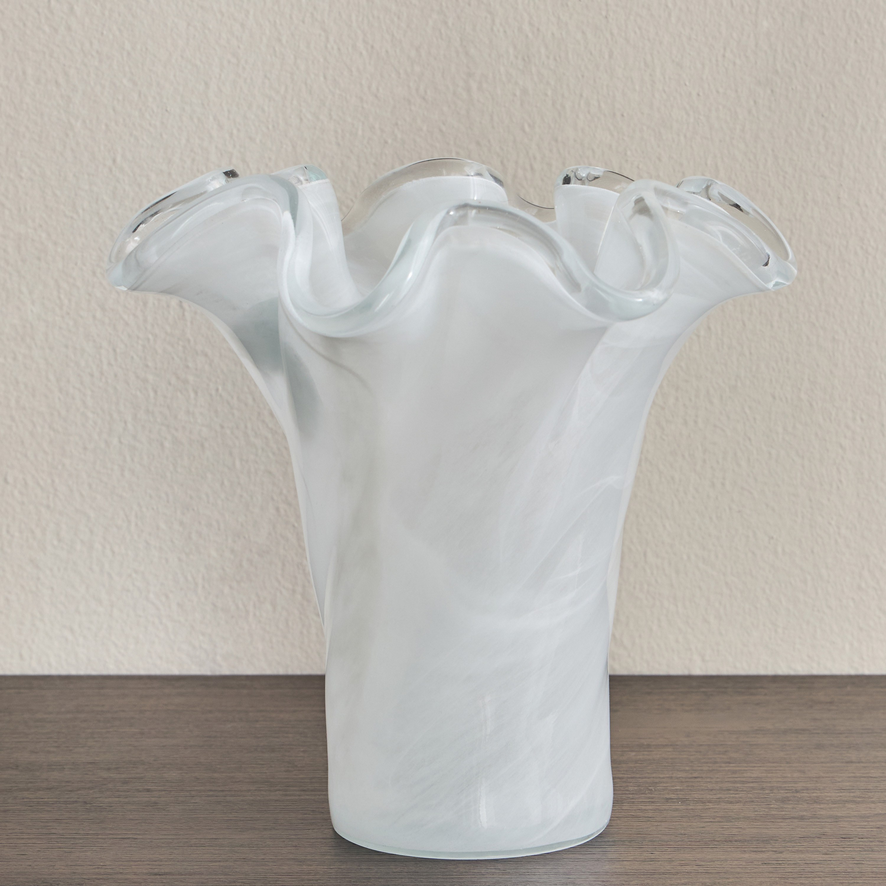 Huda Alessia Wave Glass Vase - 27 cm