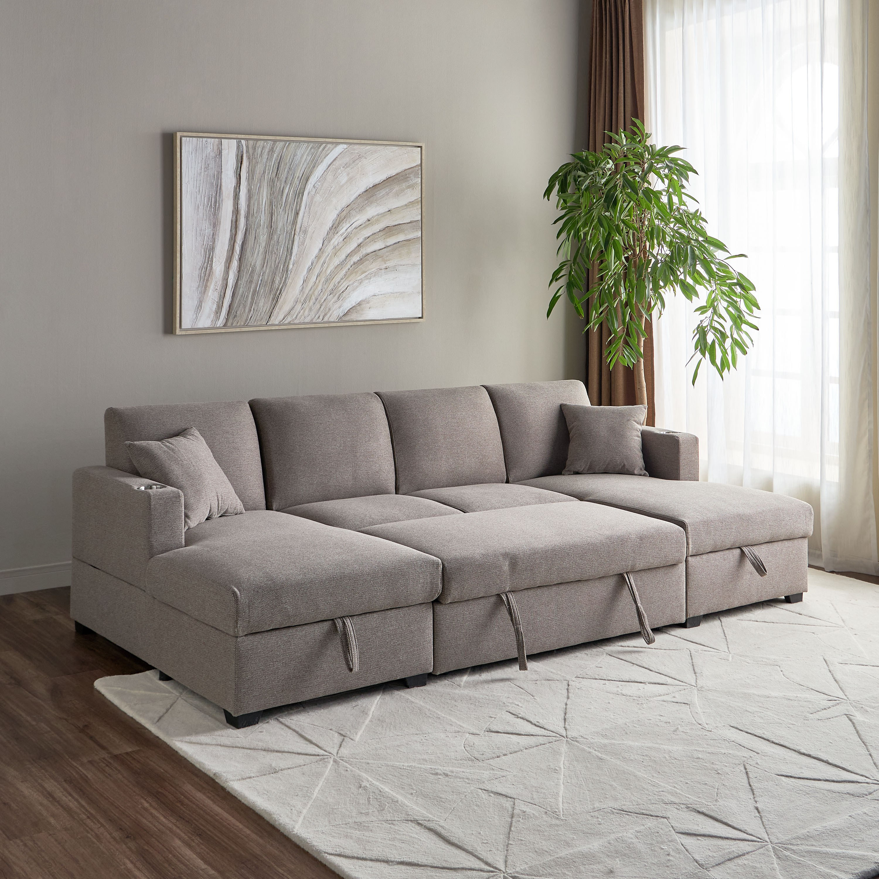 كنبة ركنة سرير 4 مقاعد قماش - ماجنوليا-furniture-sofaandseating-sofabedsanddaybeds-image-3