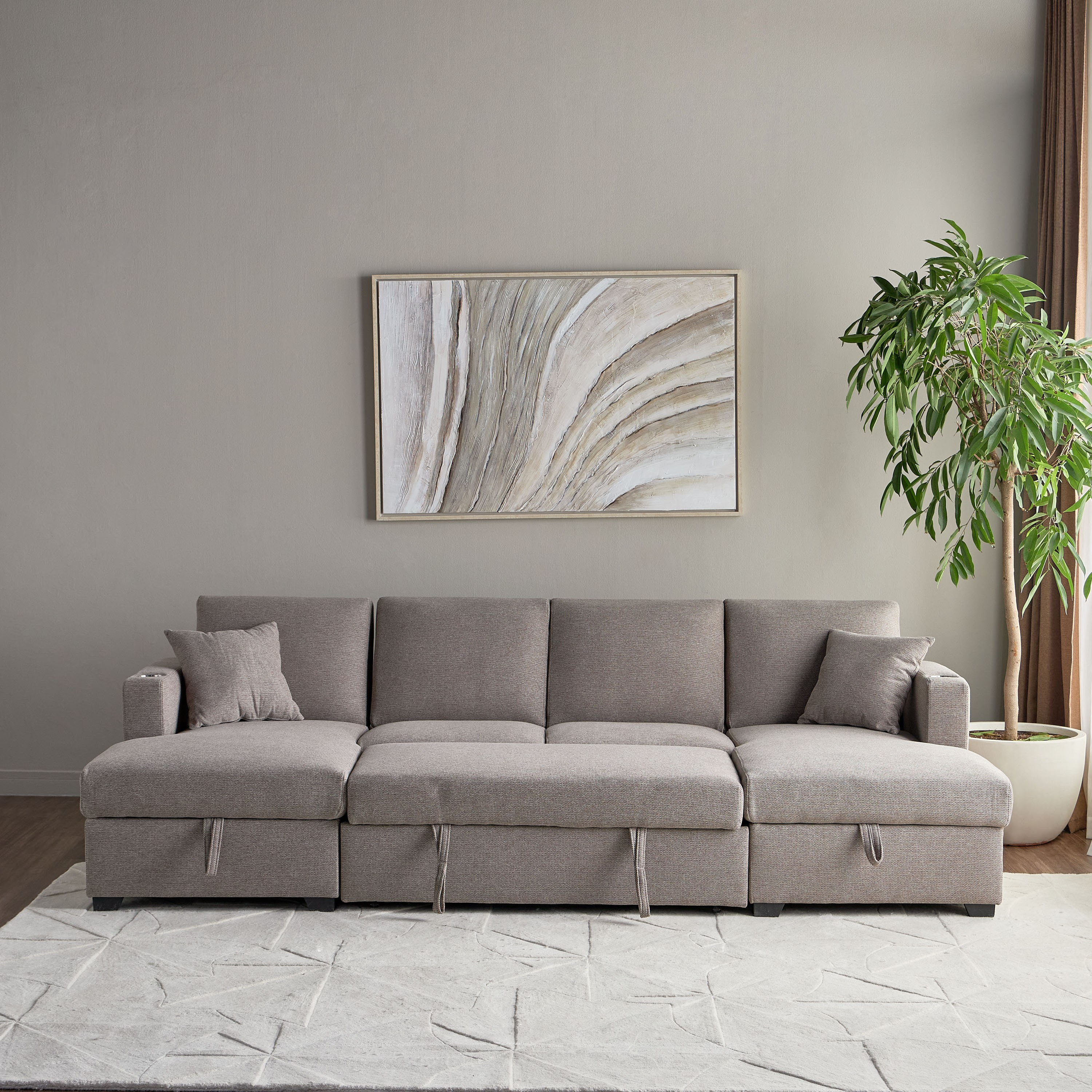 كنبة ركنة سرير 4 مقاعد قماش - ماجنوليا-furniture-sofaandseating-sofabedsanddaybeds-image-4