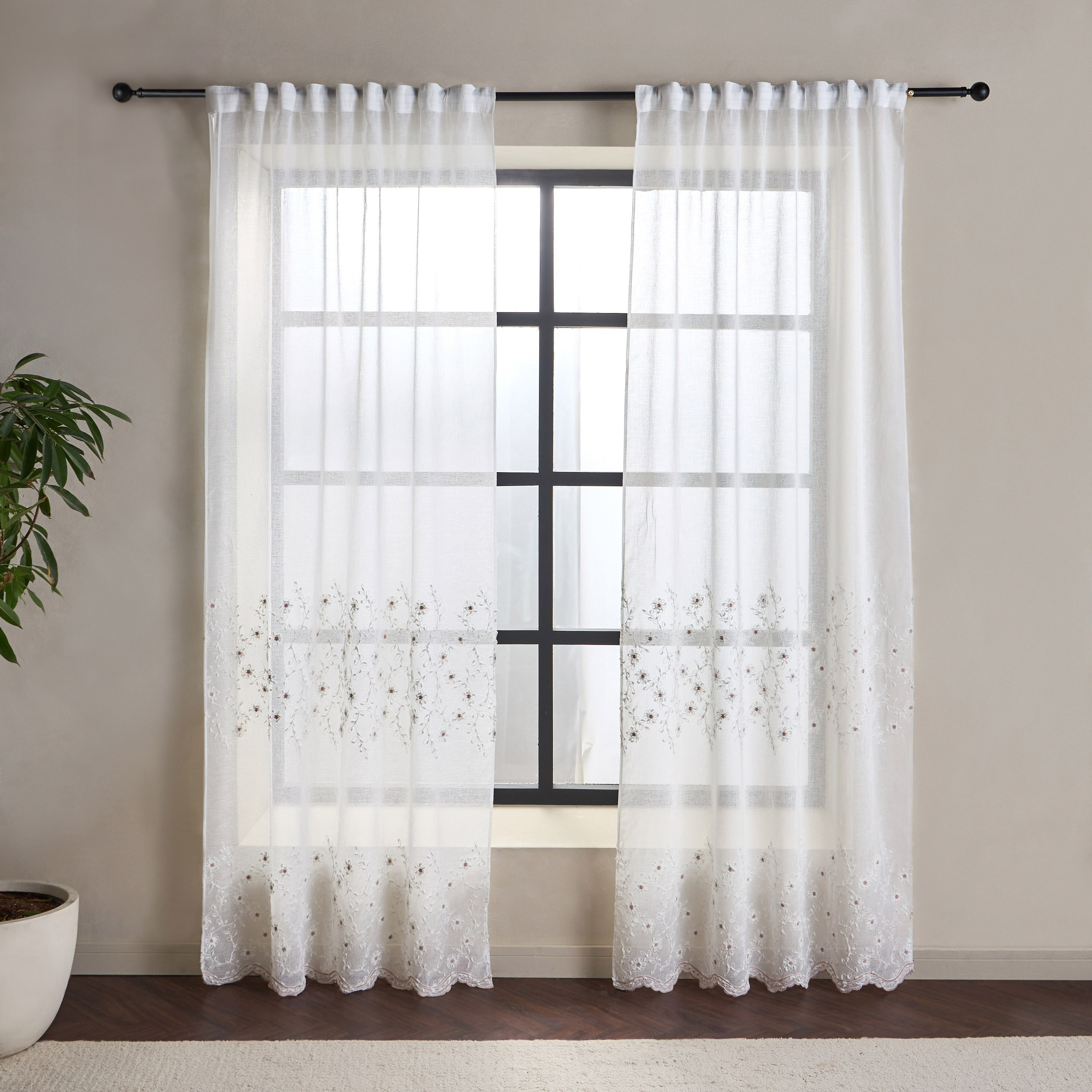 Murphy 2-Piece Sheer Curtain Set - 135x300 cm