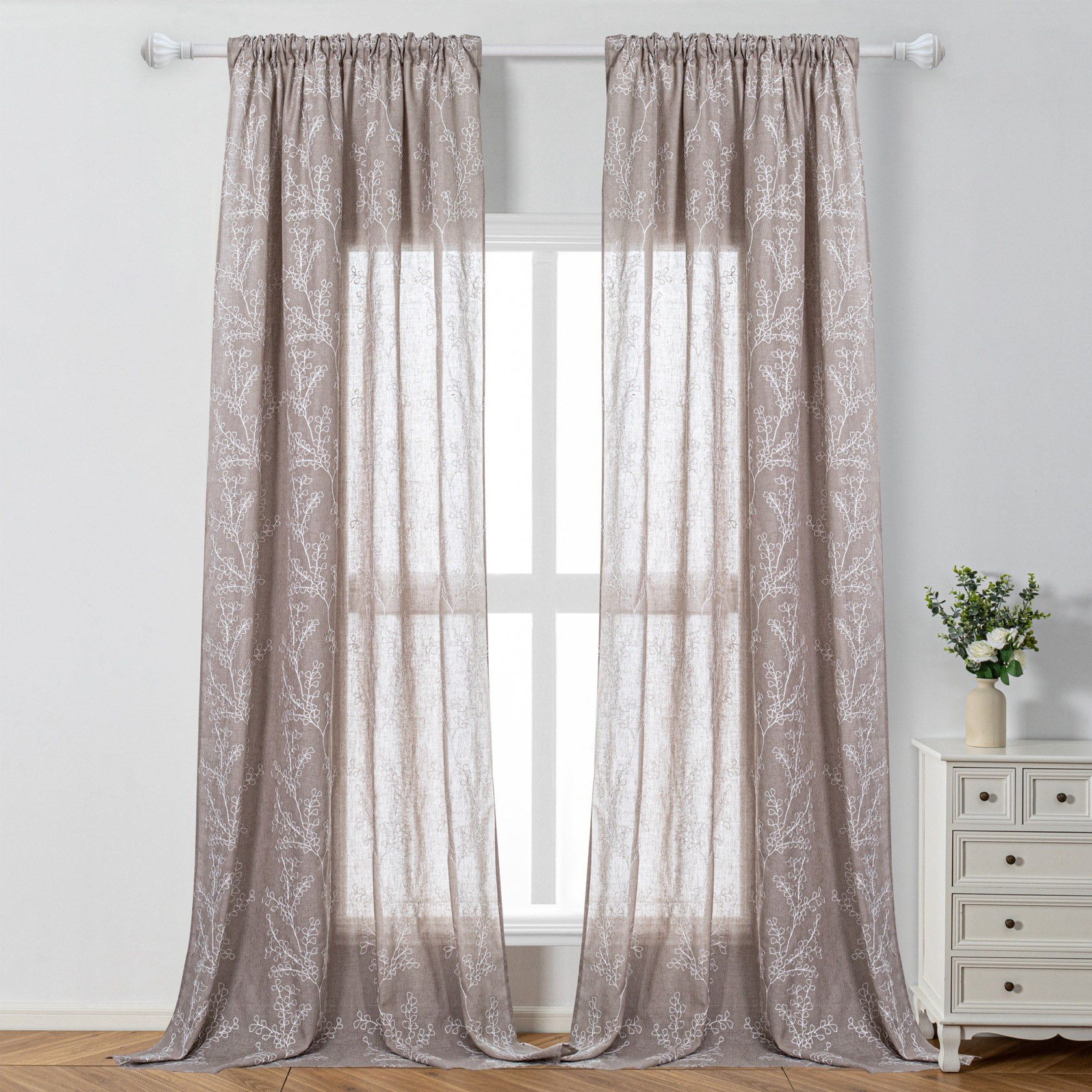 Kori 2-Piece Sheer Curtain Set - 135x280 cm-household-windows-curtains-image-1