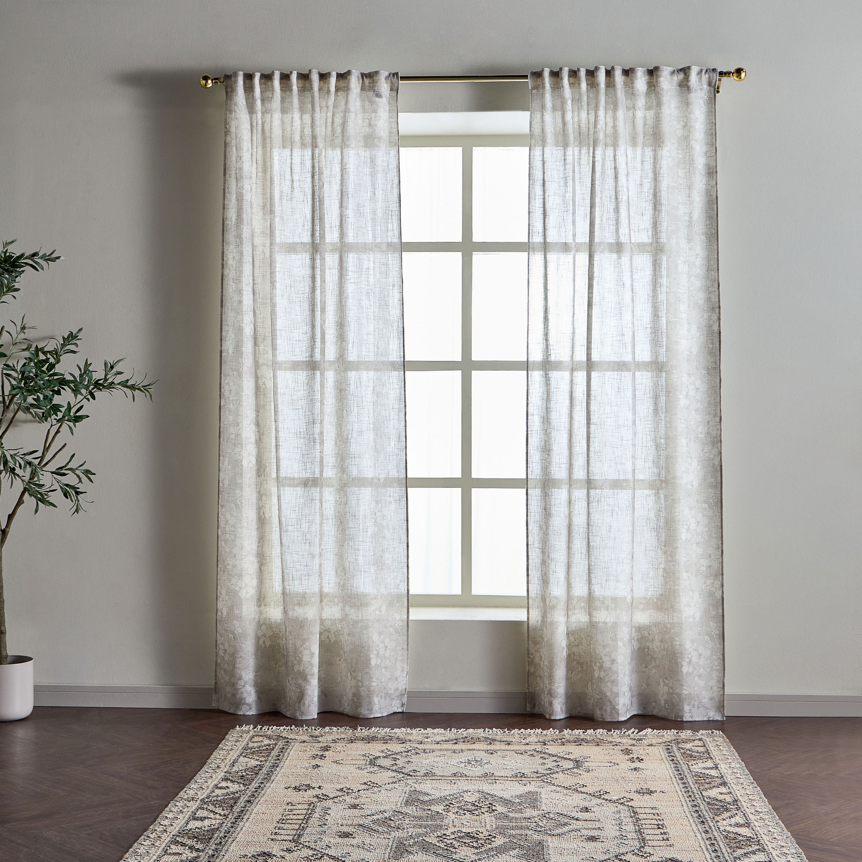 Barbara 2-Piece Sheer Curtain Set - 135x280 cm-household-windows-curtains-image-1