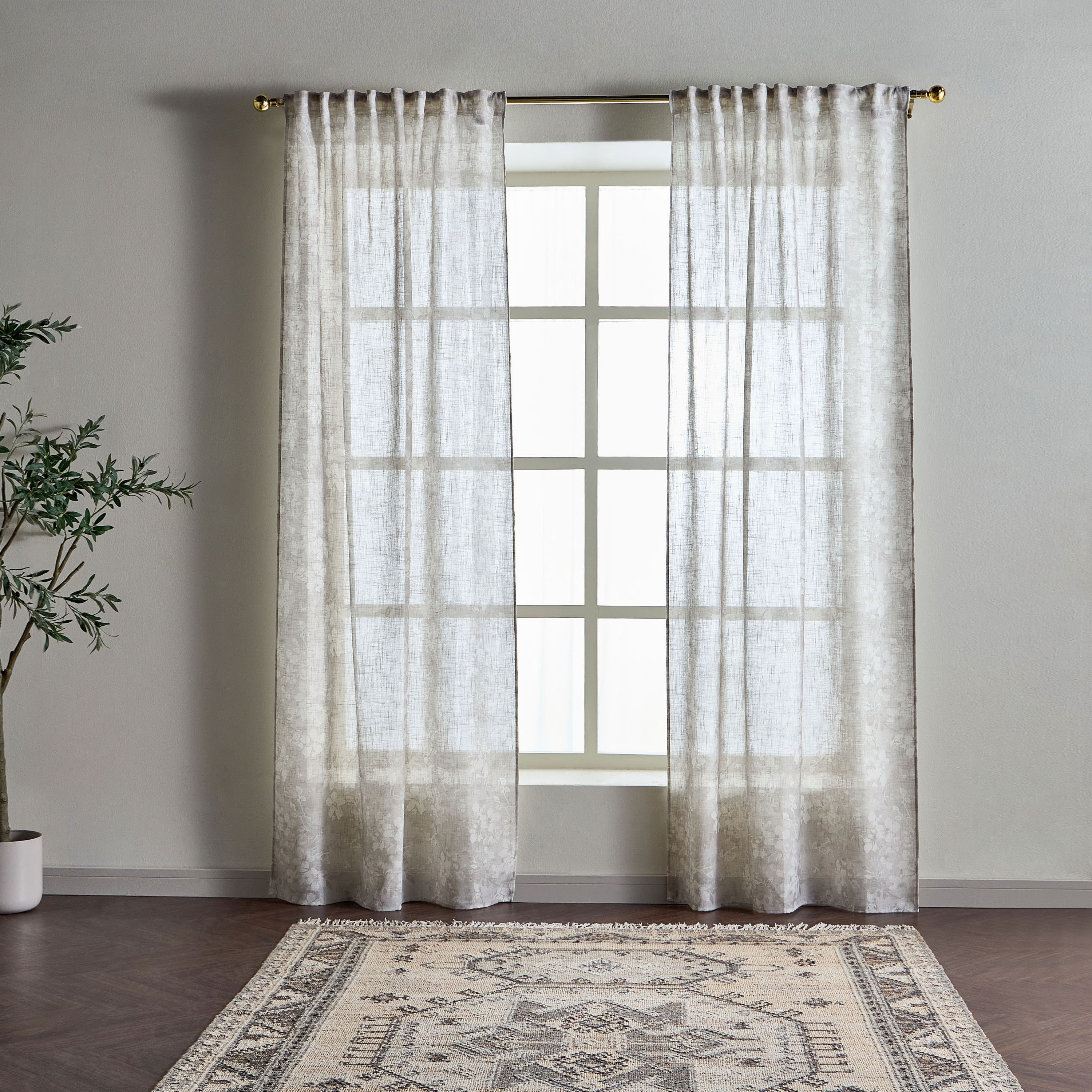 Barbara 2-Piece Sheer Curtain Set - 135x320 cm-household-windows-curtains-image-1