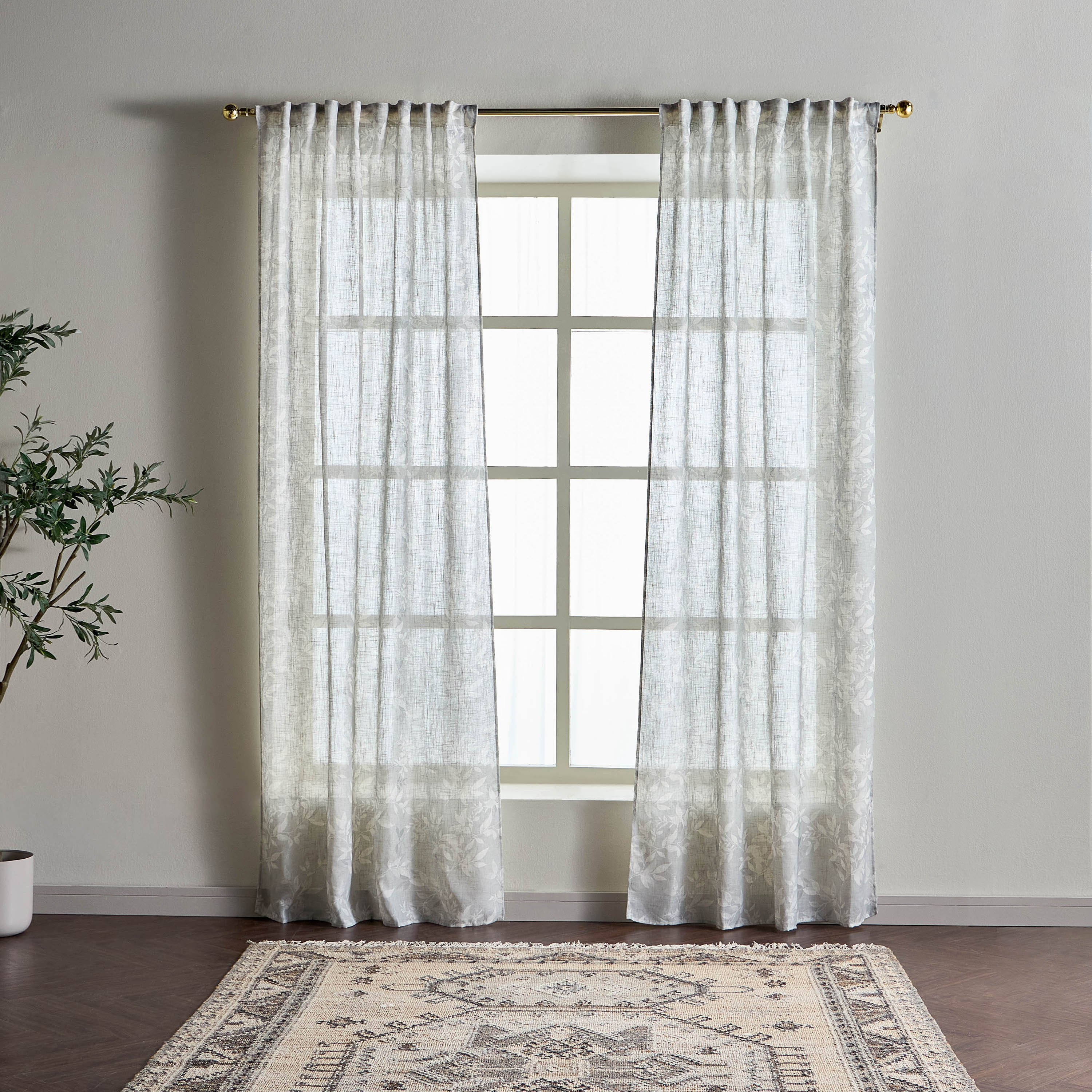 Ana 2-Piece Sheer Curtain Set - 135x280 cm-household-windows-curtains-image-1