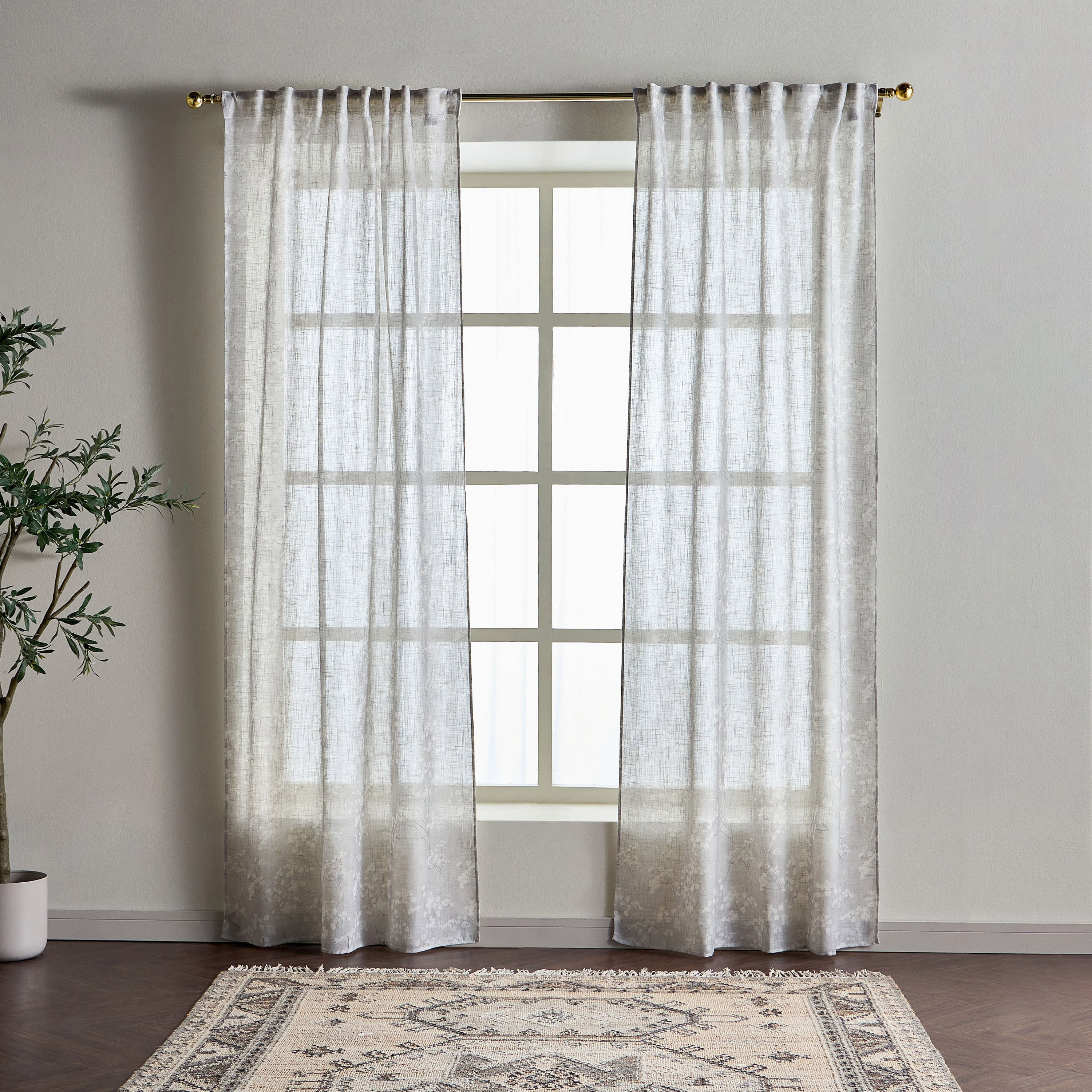 Anaya 2-Piece Sheer Curtain Set - 135x280 cm-household-windows-curtains-image-1