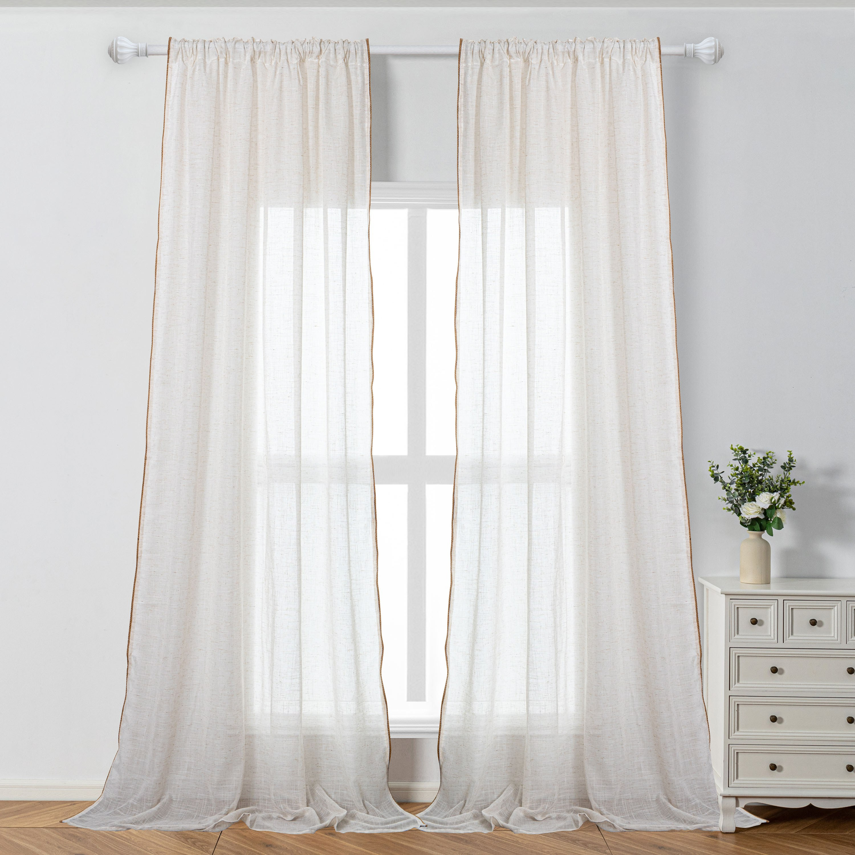 Belle 2-Piece Sheer Curtain Set - 135x280 cm-household-windows-curtains-image-1