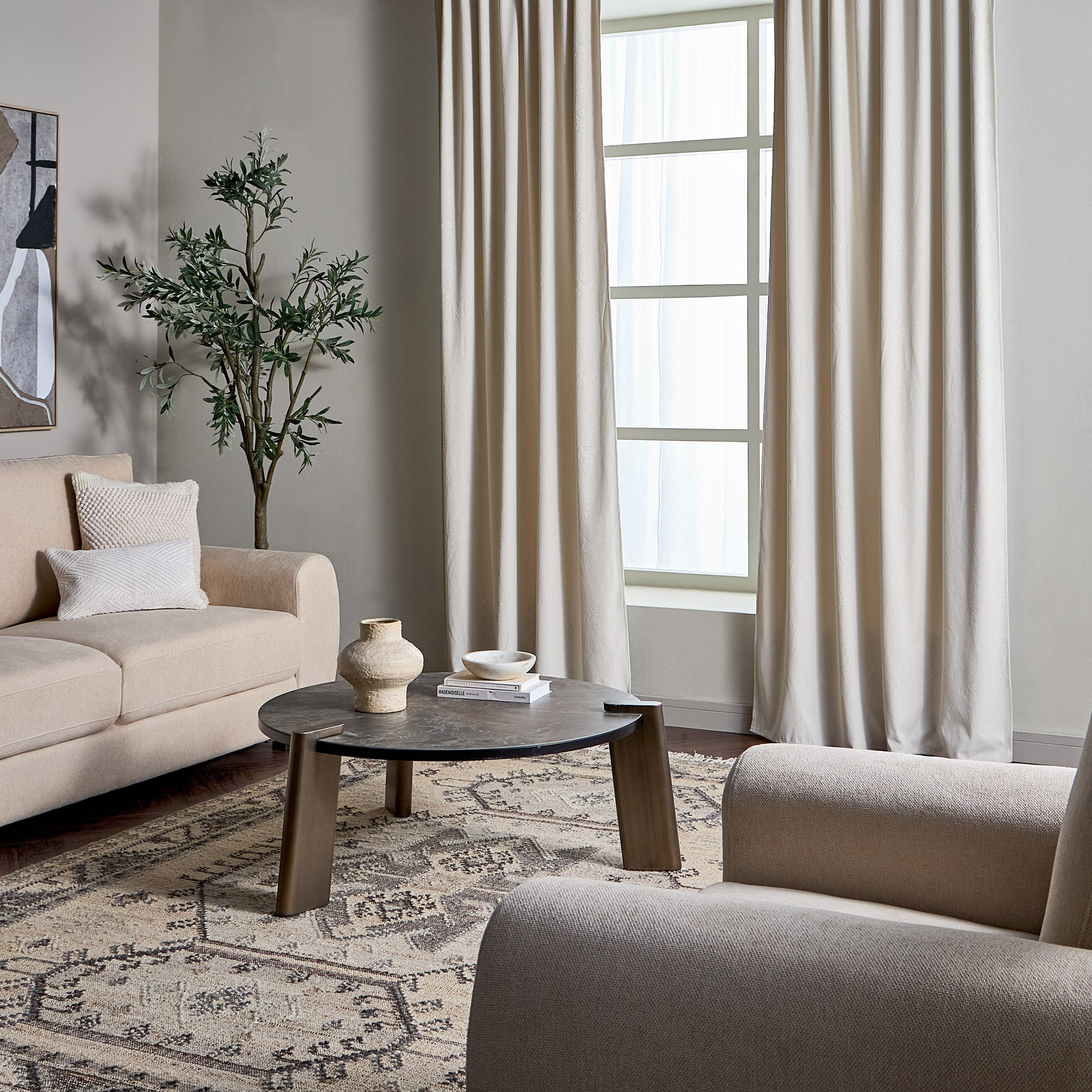 Elena Room Darkening Curtain - 135x280 cm-household-windows-curtains-image-5