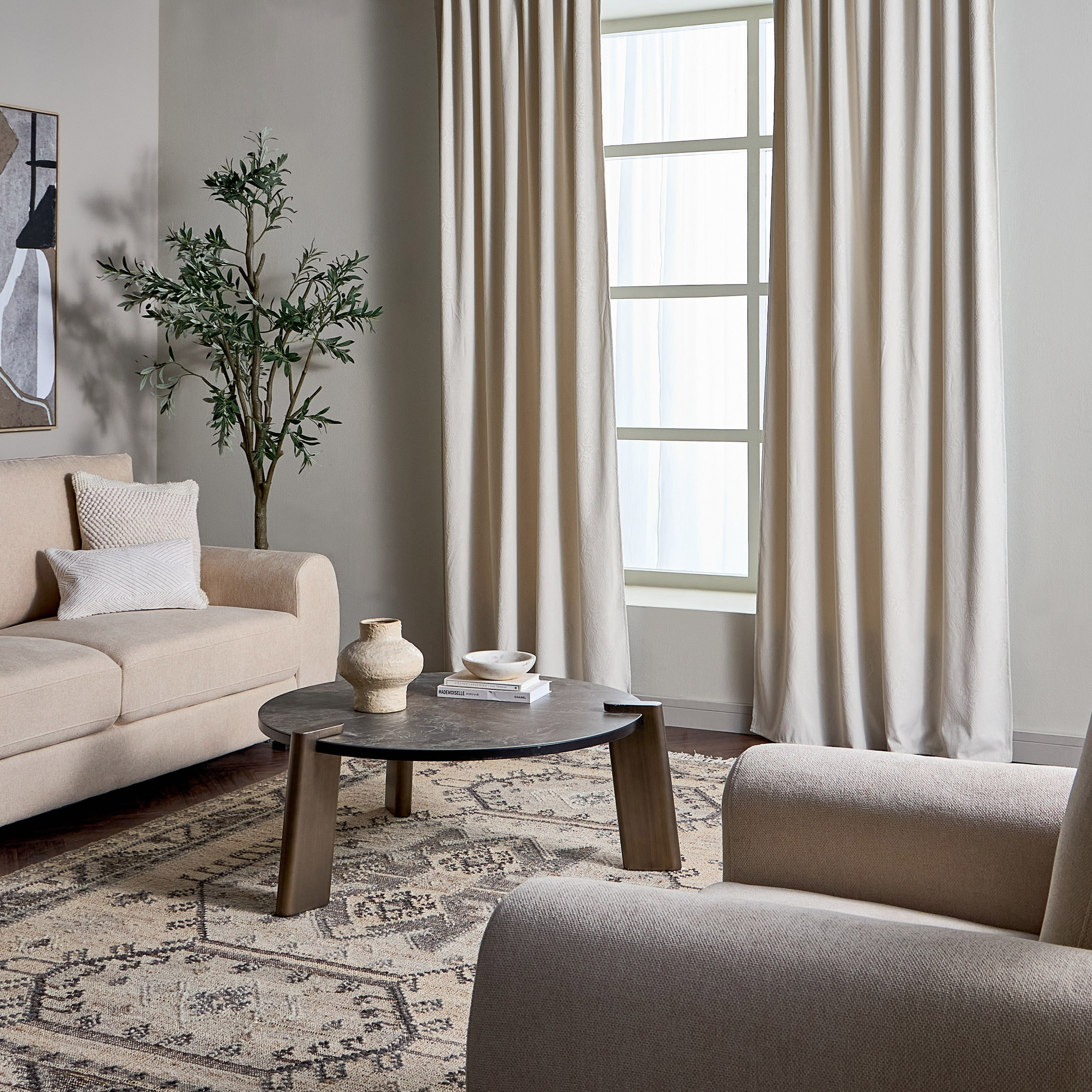 ستارة غرف معتمة قطعتين - إلينا - 135x320 سم-household-windows-curtains-image-5