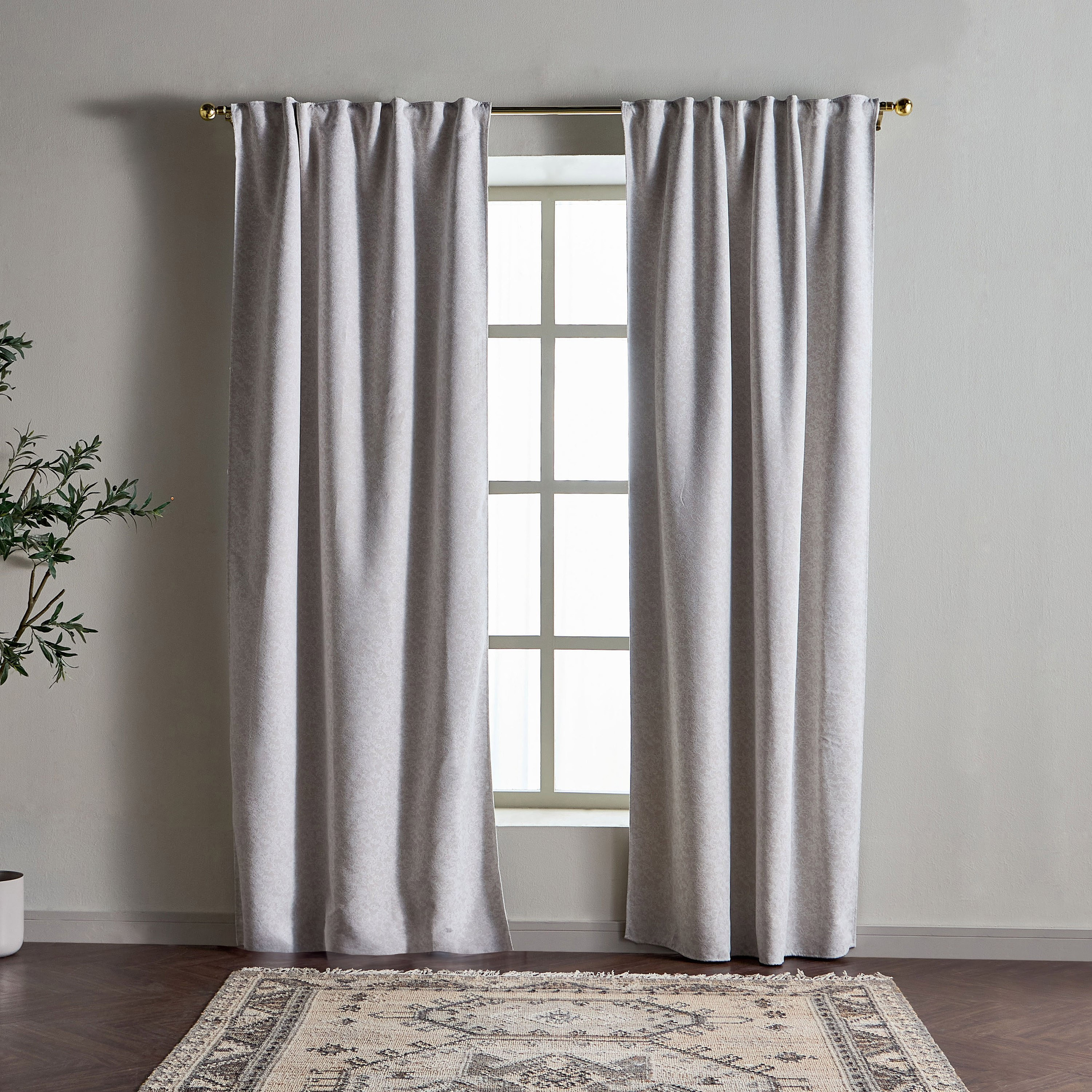 طقم ستارة تعتيم من قطعتين - أميري - 135x320 سم-household-windows-curtains-image-1
