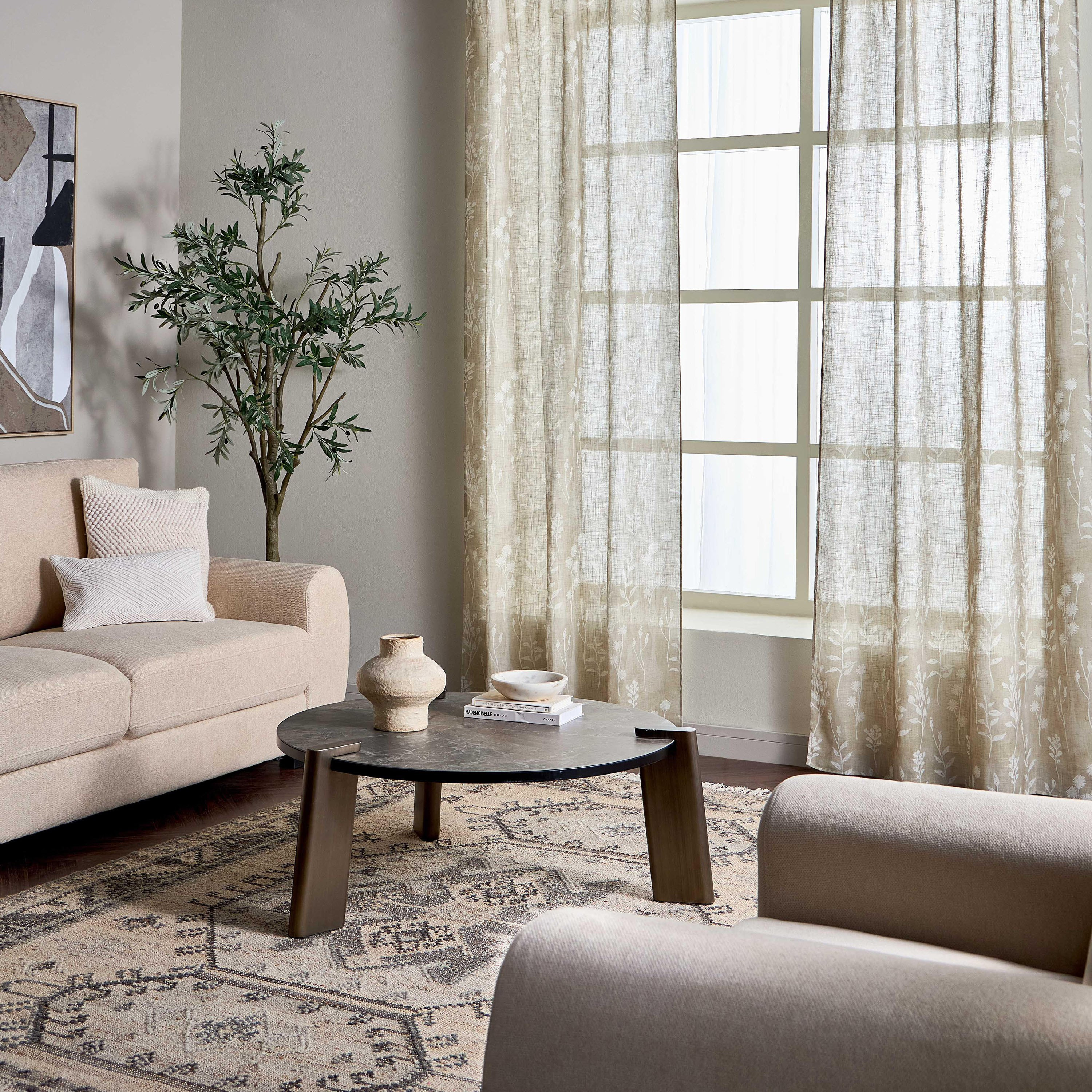 Katherine 2-Piece Sheer Curtain Set - 135x320 cm-household-windows-curtains-image-4