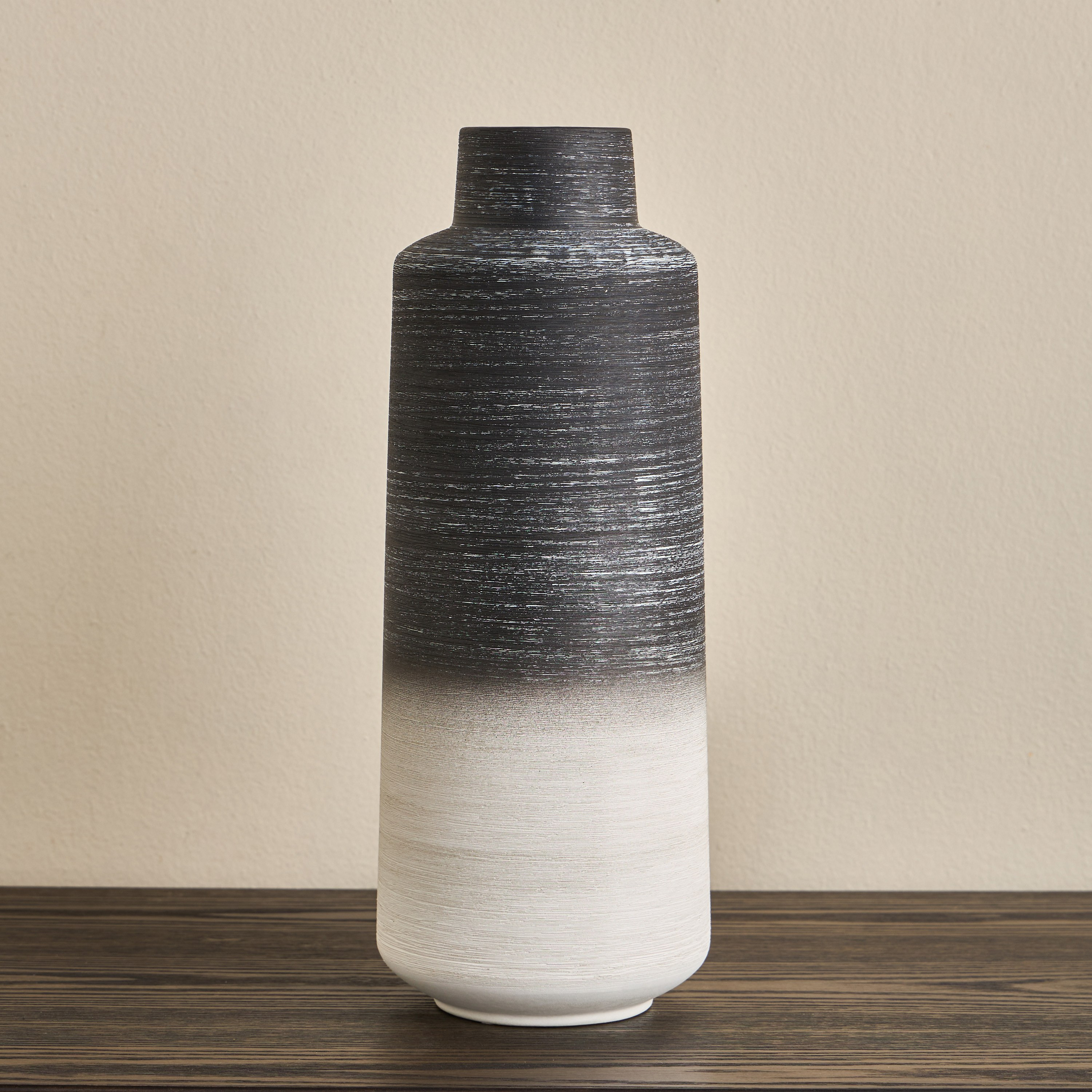 Modern Mono Ash Ceramic Vase - 45 cm-household-decor-vasesandbowls-image-1