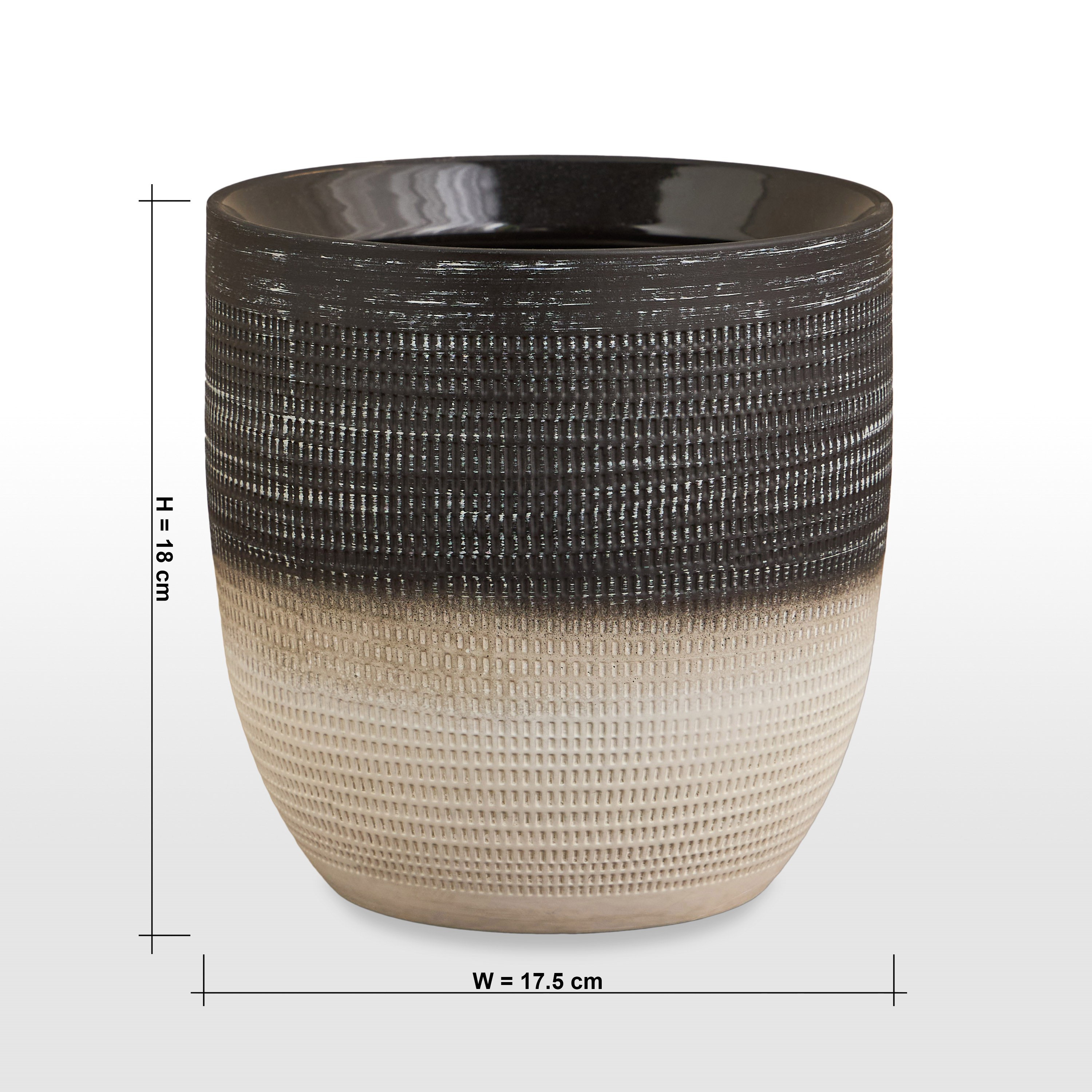 Modern Mono Ceramic Planter - 18 cm-household-gardenandoutdoor-potsandplanters-planters-image-5